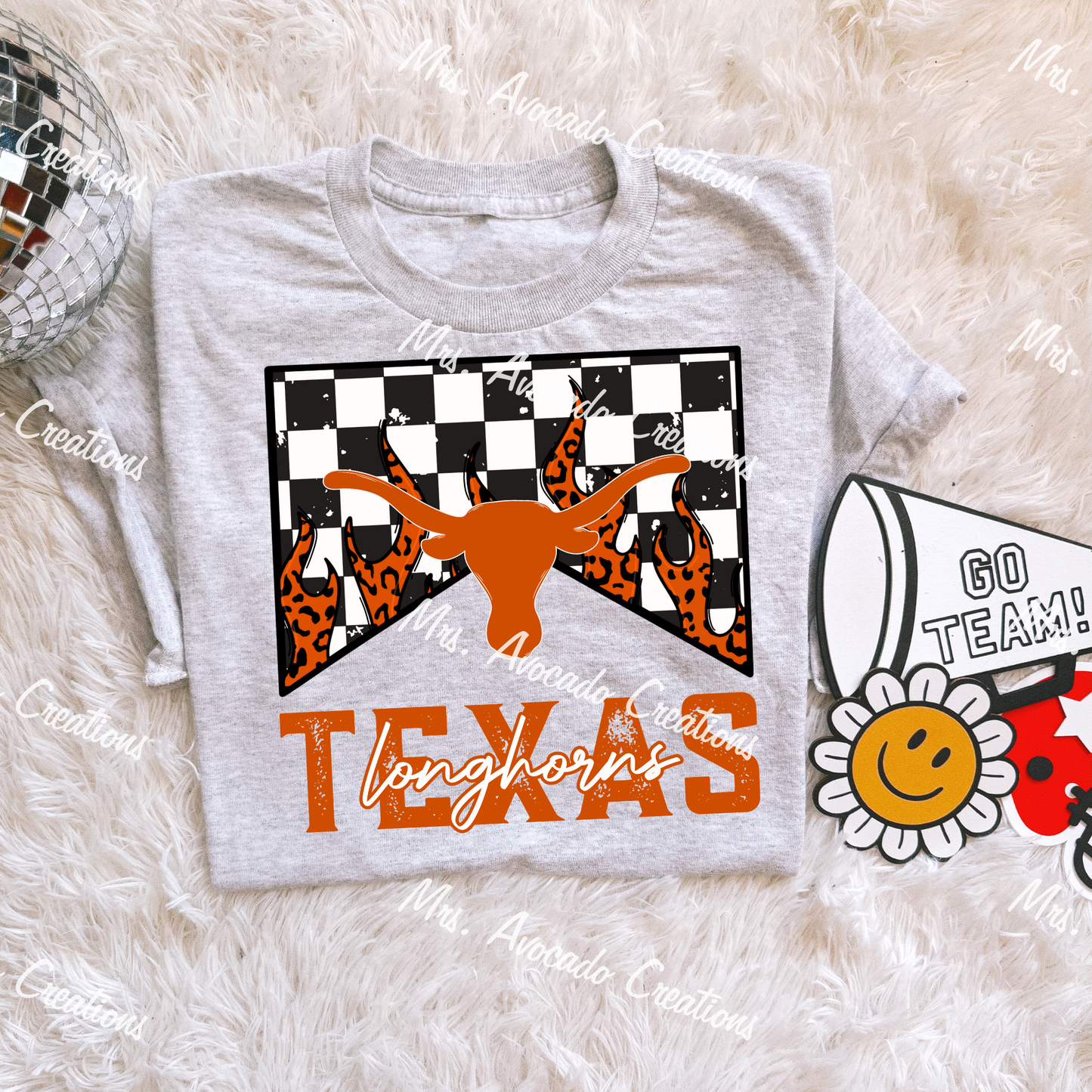 Checkered Flame Texas Longhorns