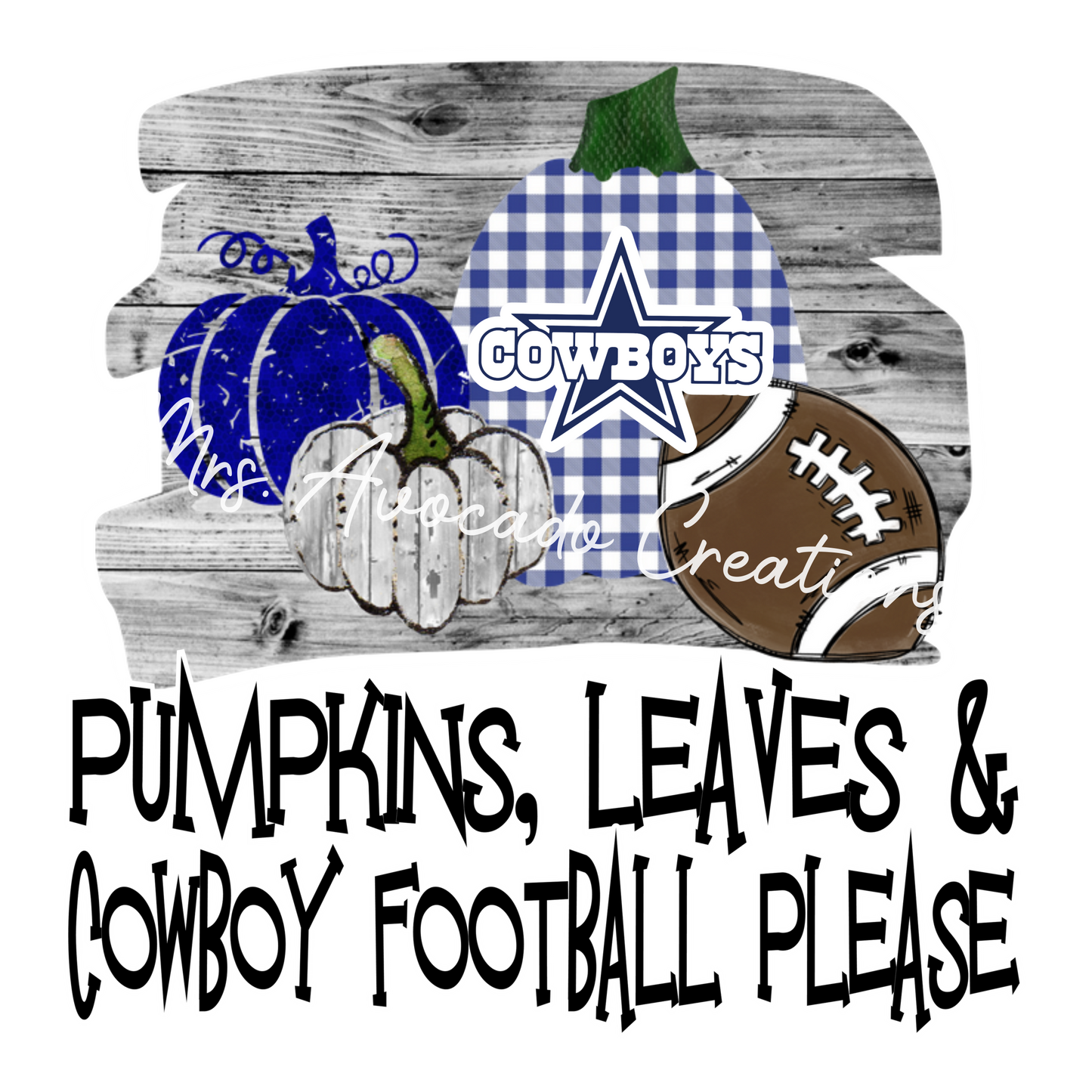 Pumpkins, leaves, Cowboy football please