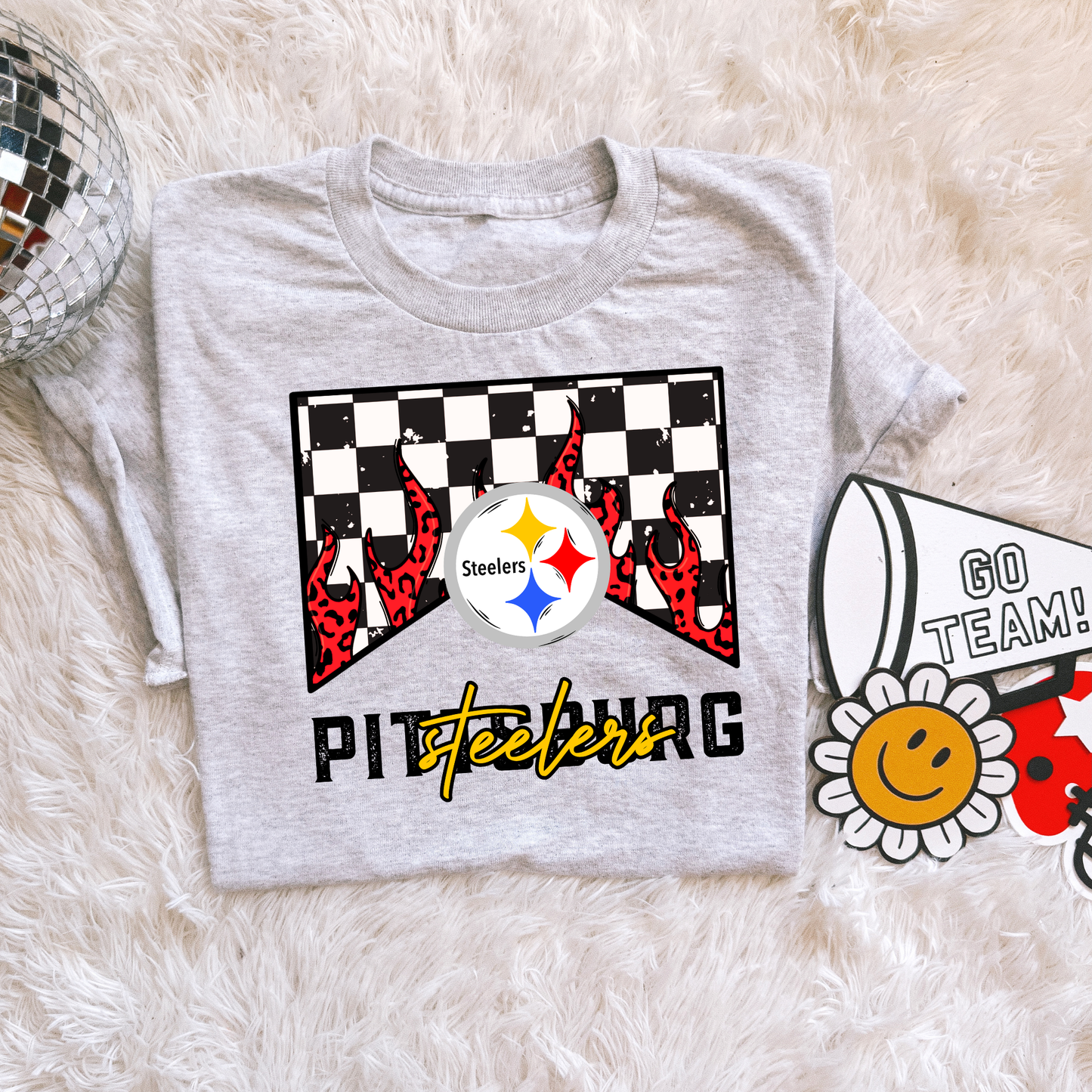 Checkered flame Steelers