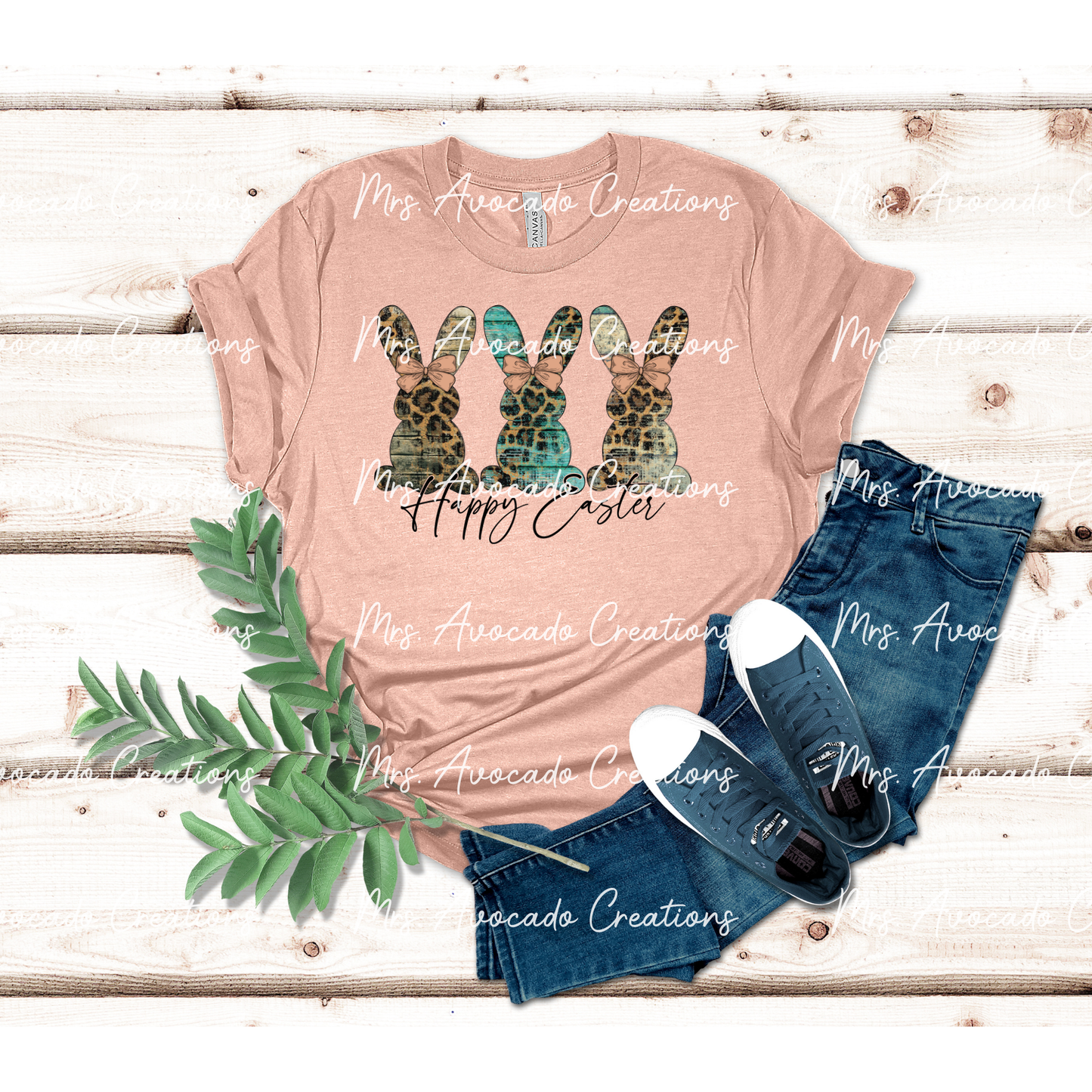 Bunny Trio Cheetah Print