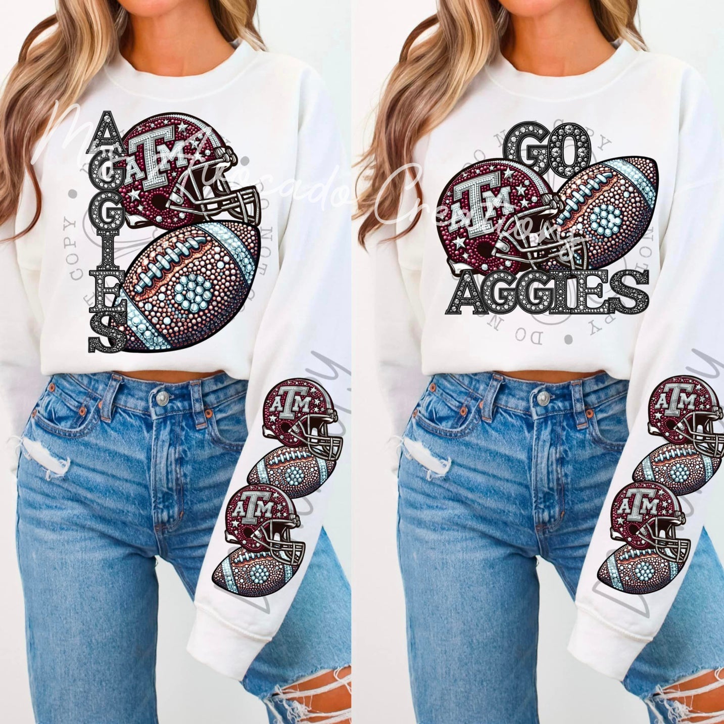 Faux Rhinestone Texas A