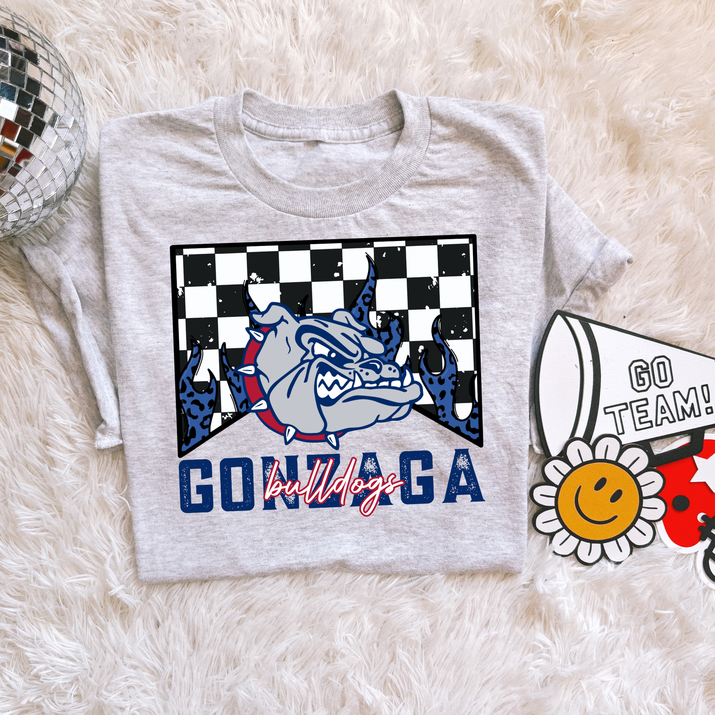 Checkered flame Gonzaga Bulldogs