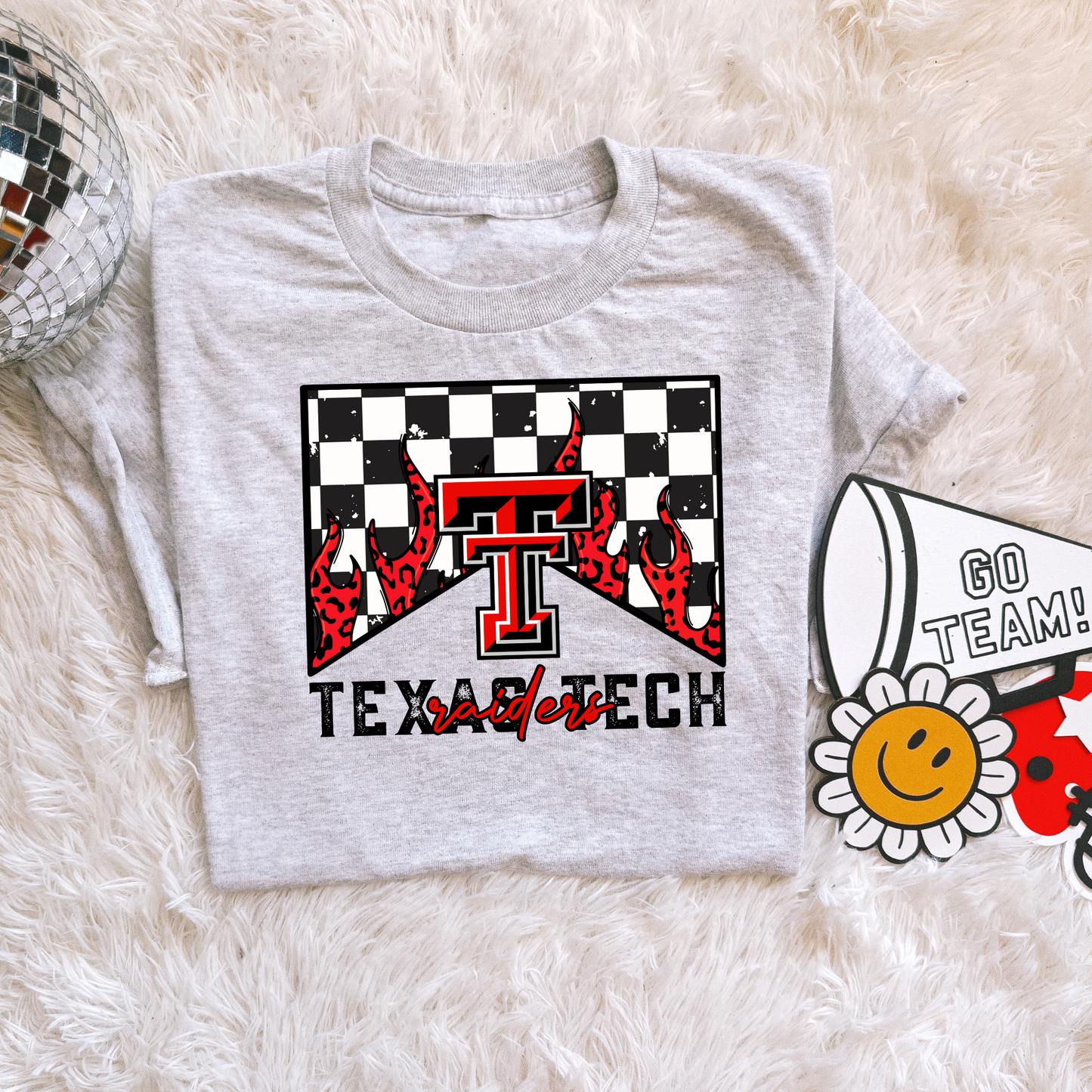 Checkered flame Texas Tech