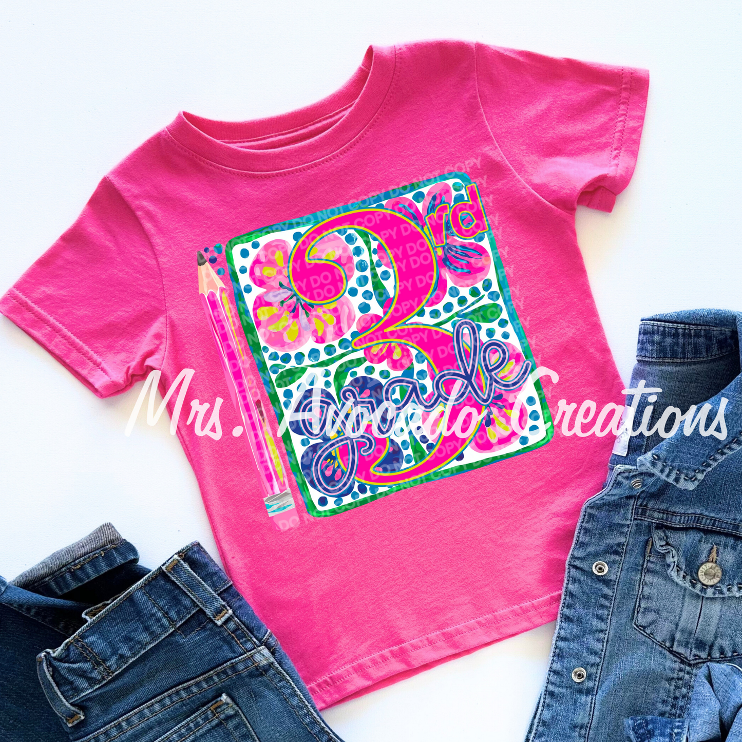 Bright Floral Third Grade