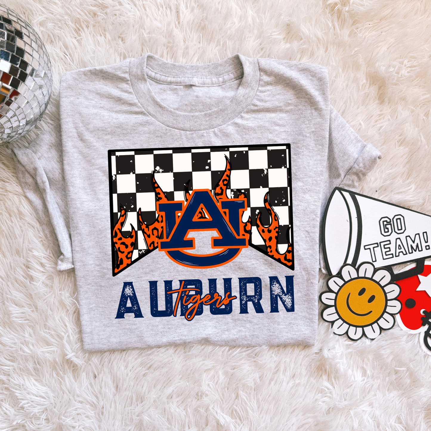 Checkered flame Auburn Tigers