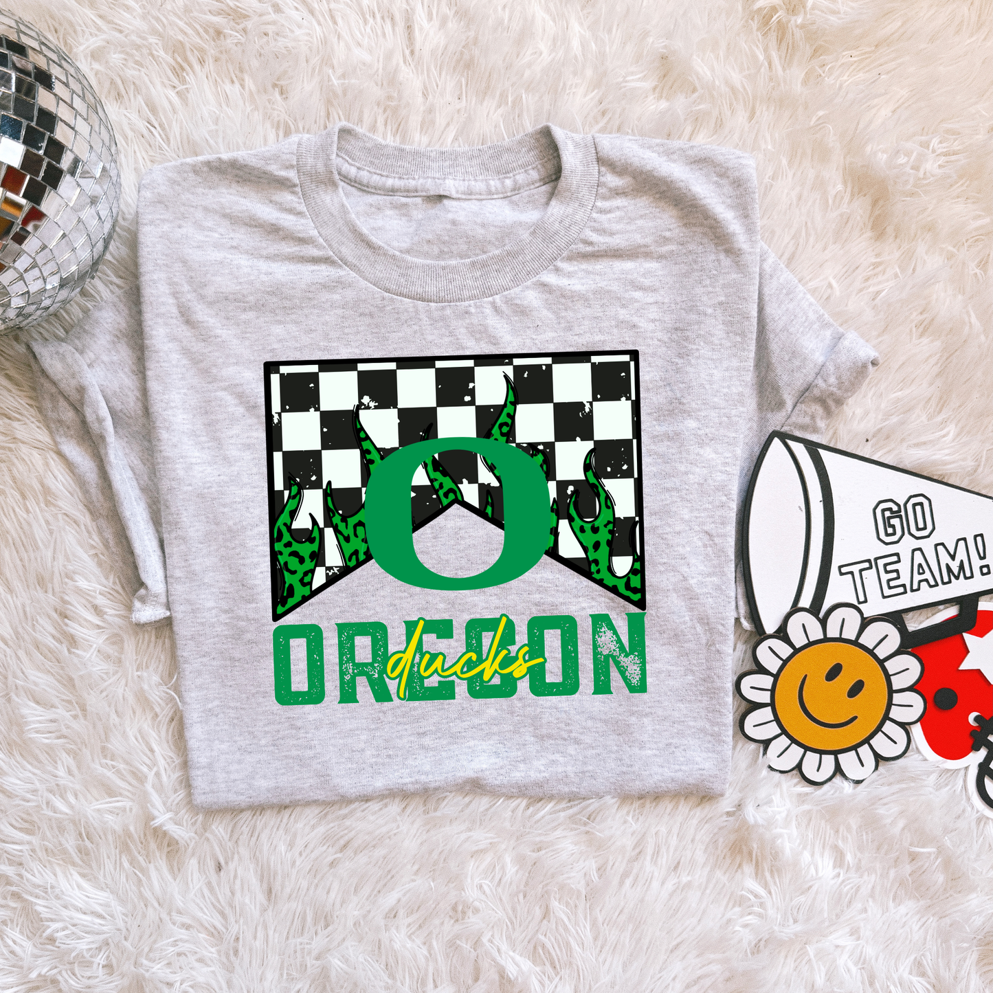 Checkered flame Oregon Ducks