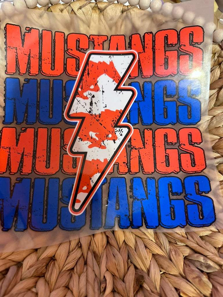 Destash-Mustangs lightning bolt