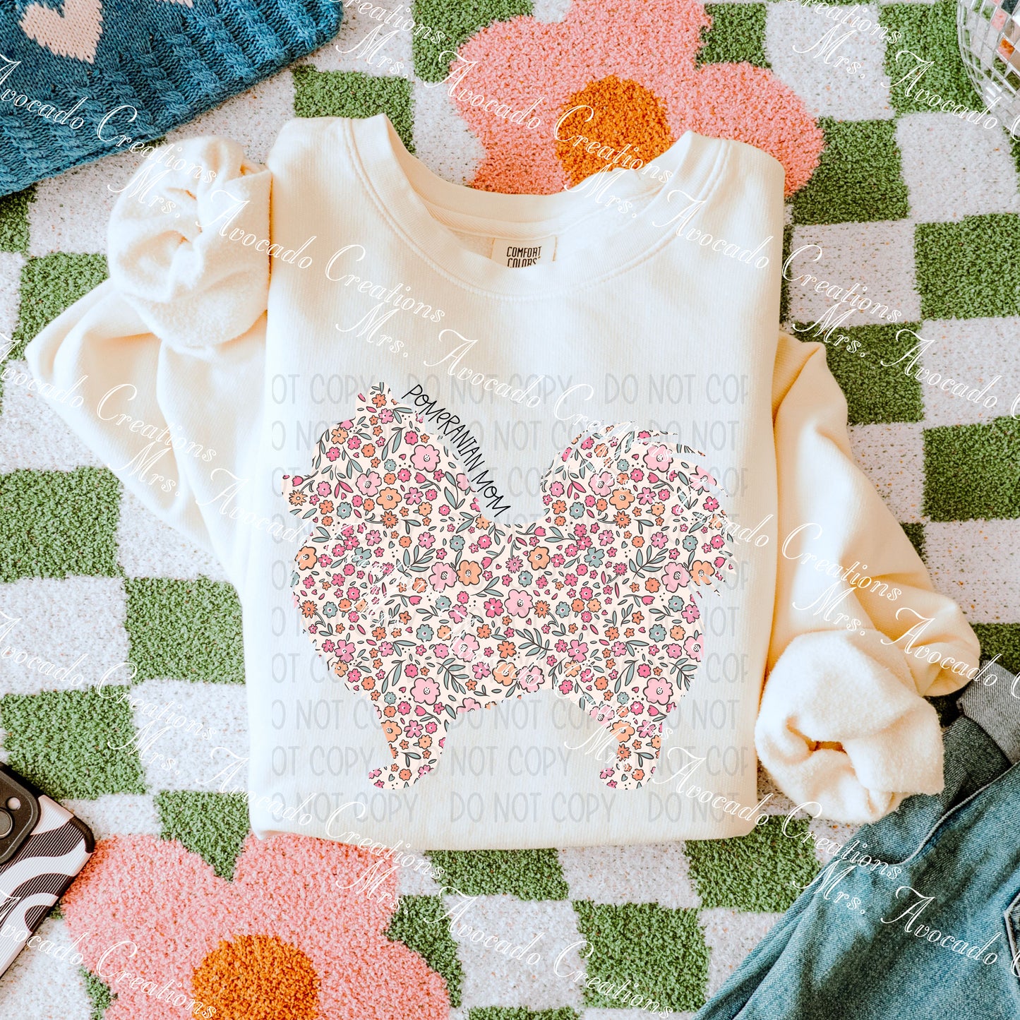 Floral Pomeranian