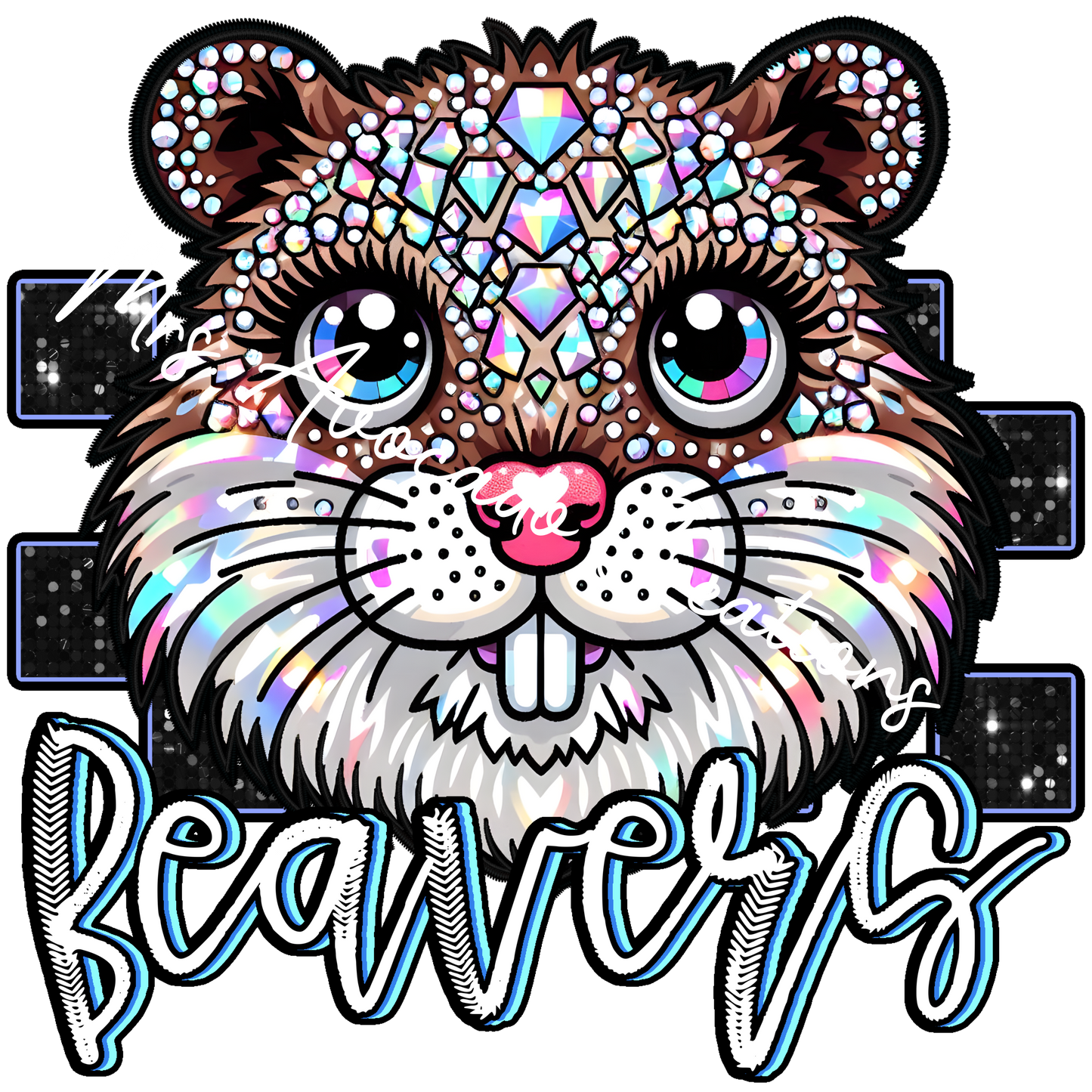Faux rhinestone Beavers