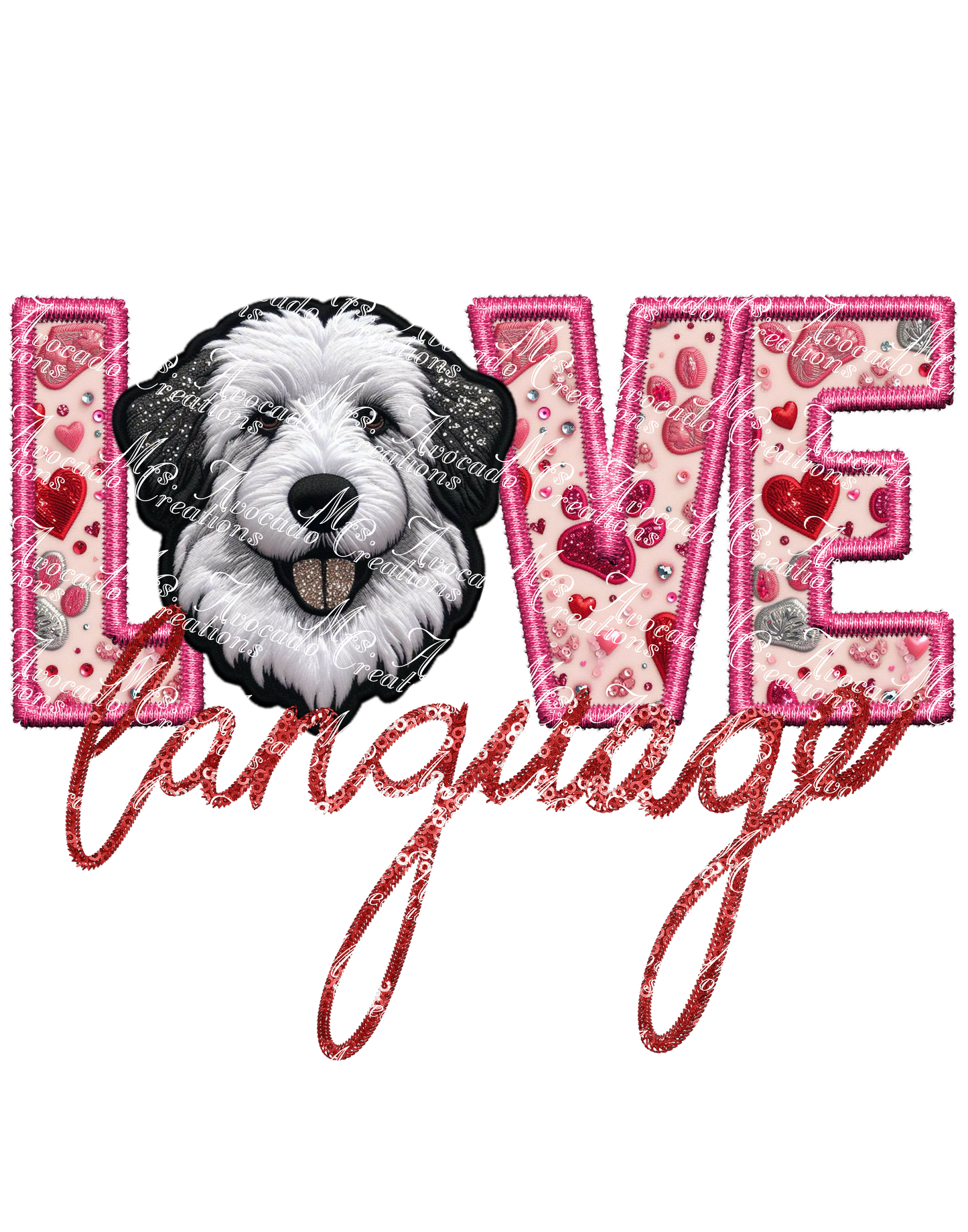 Love Language Bernese Mountain (white)