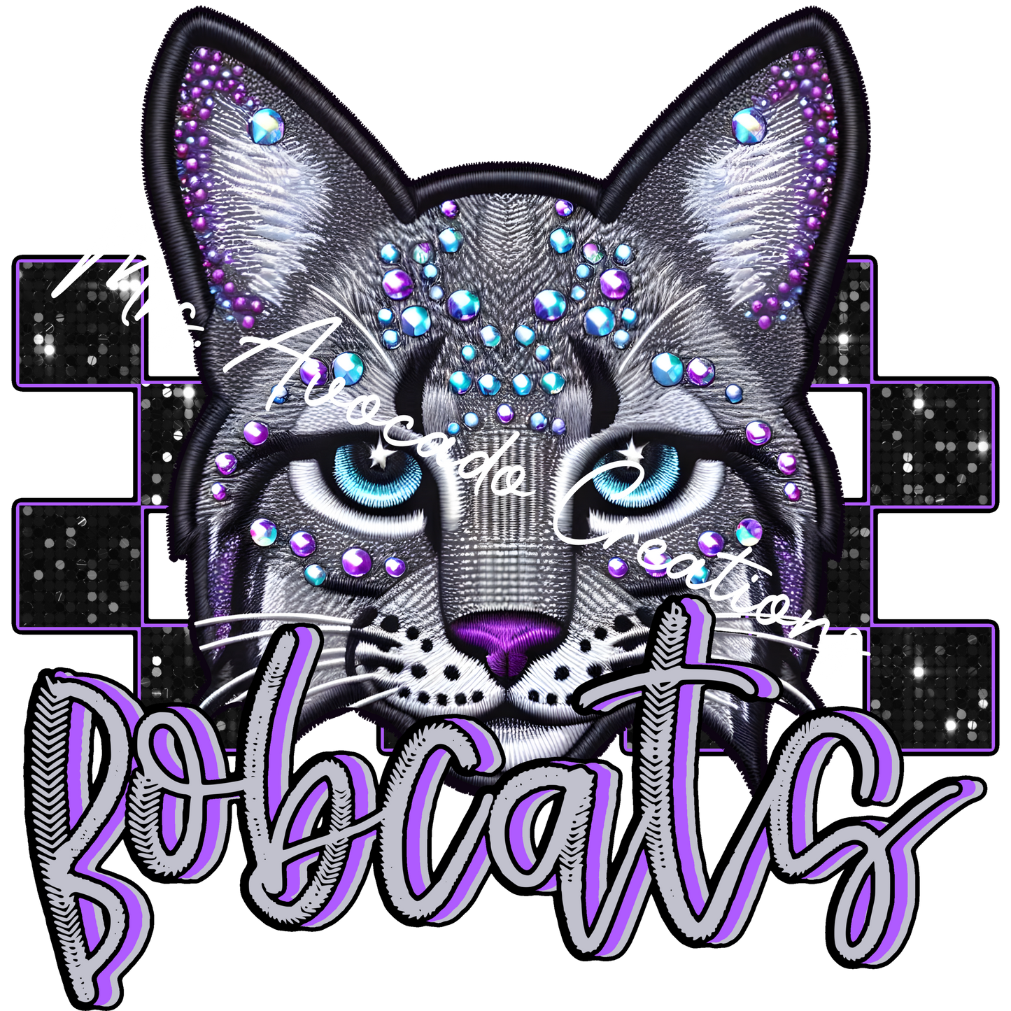 Faux rhinestone Bobcats