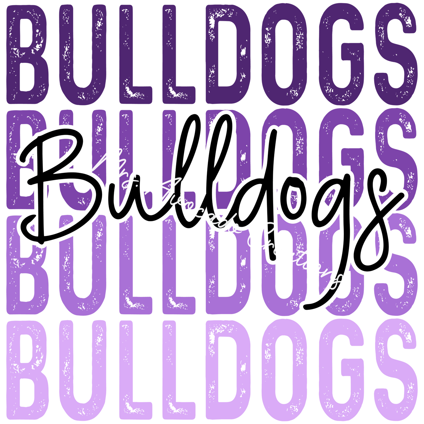 Bulldogs ombre stacked