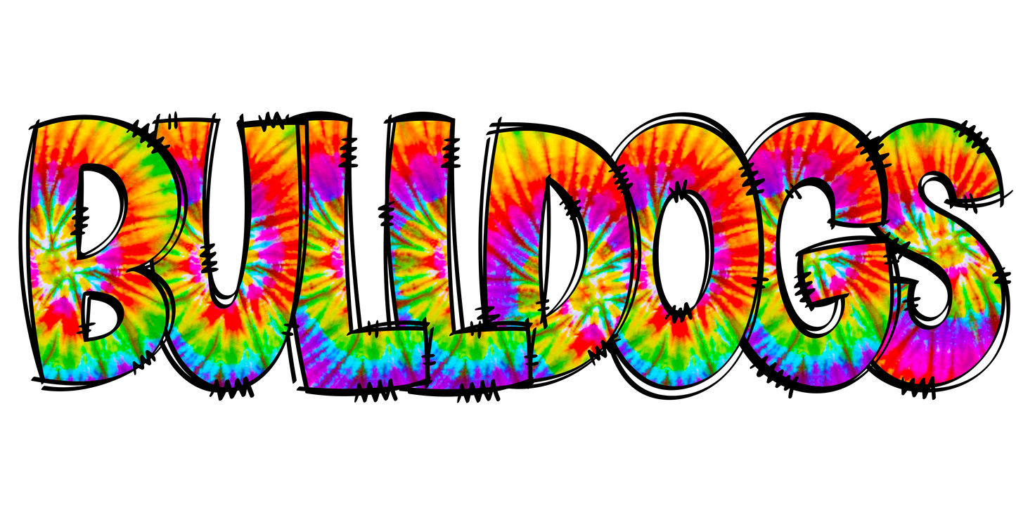 Bulldogs tie dye
