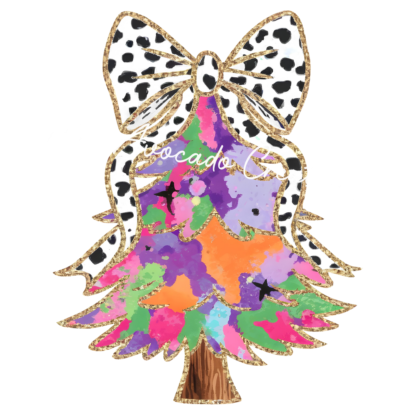 Coquette Christmas tree bright