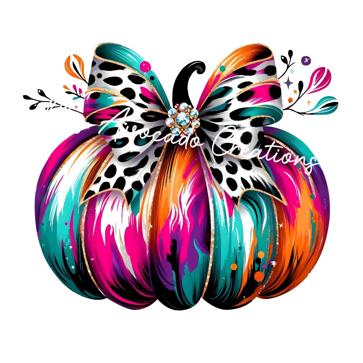 Coquette bright brushstroke pumpkin