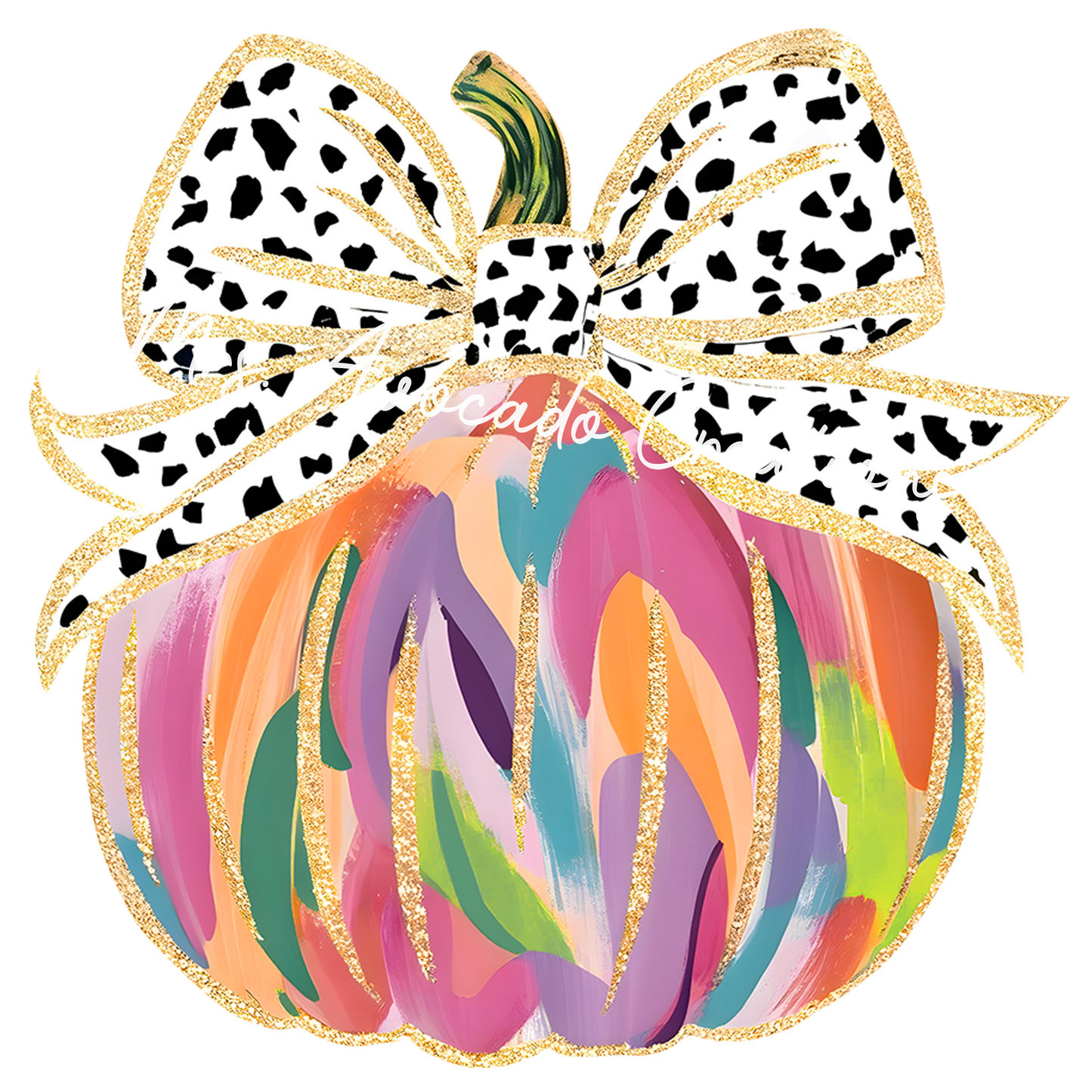 Coquette muted brushstrokes pumpkin