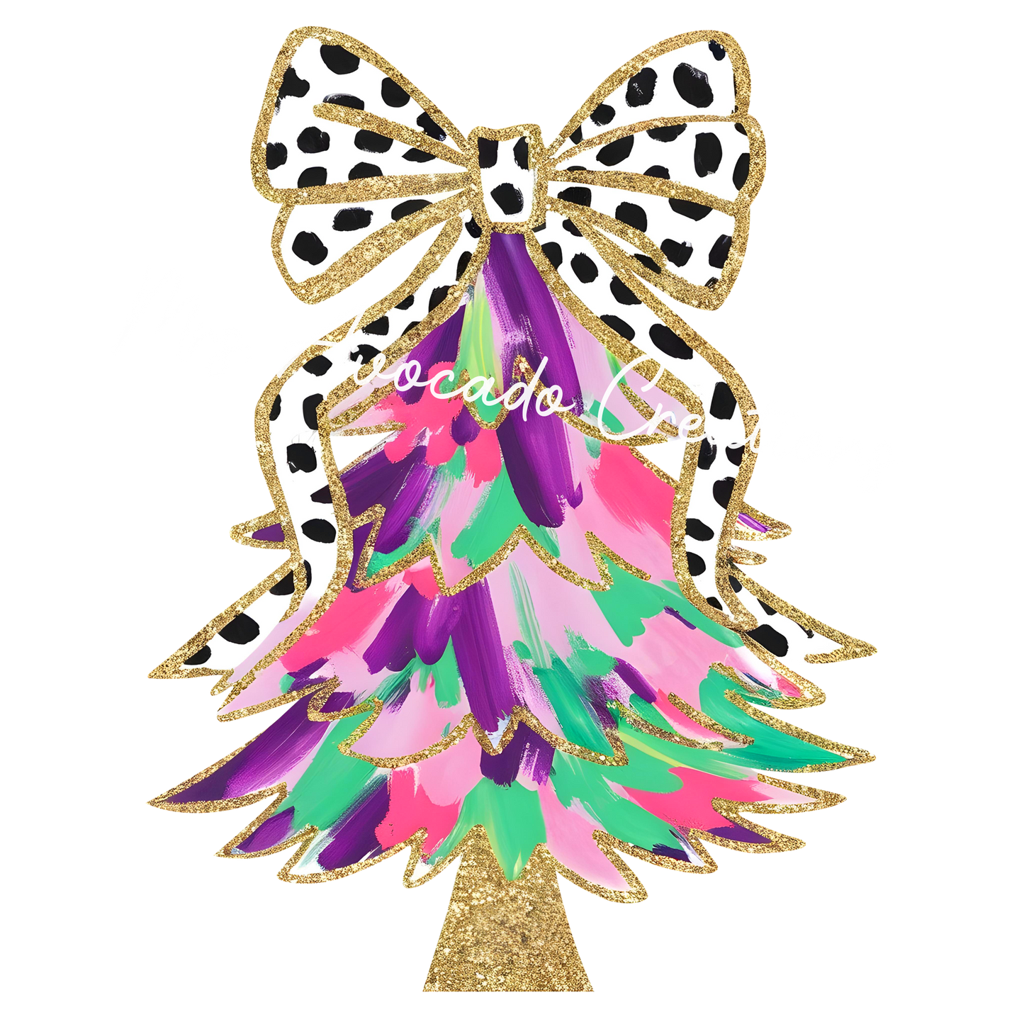 Coquette pink purple Christmas tree