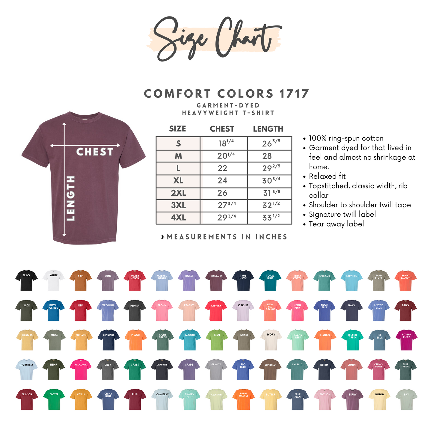 Adult Shirt Color Options