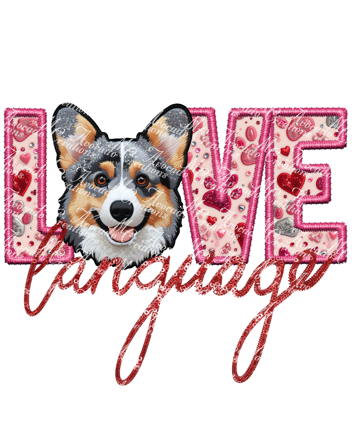 Love Language Corgi Triblend