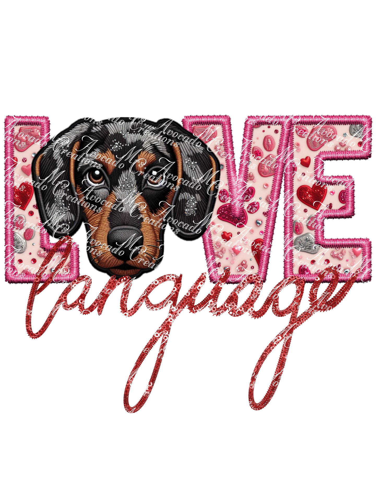 Love Language Dachshund (dappled)