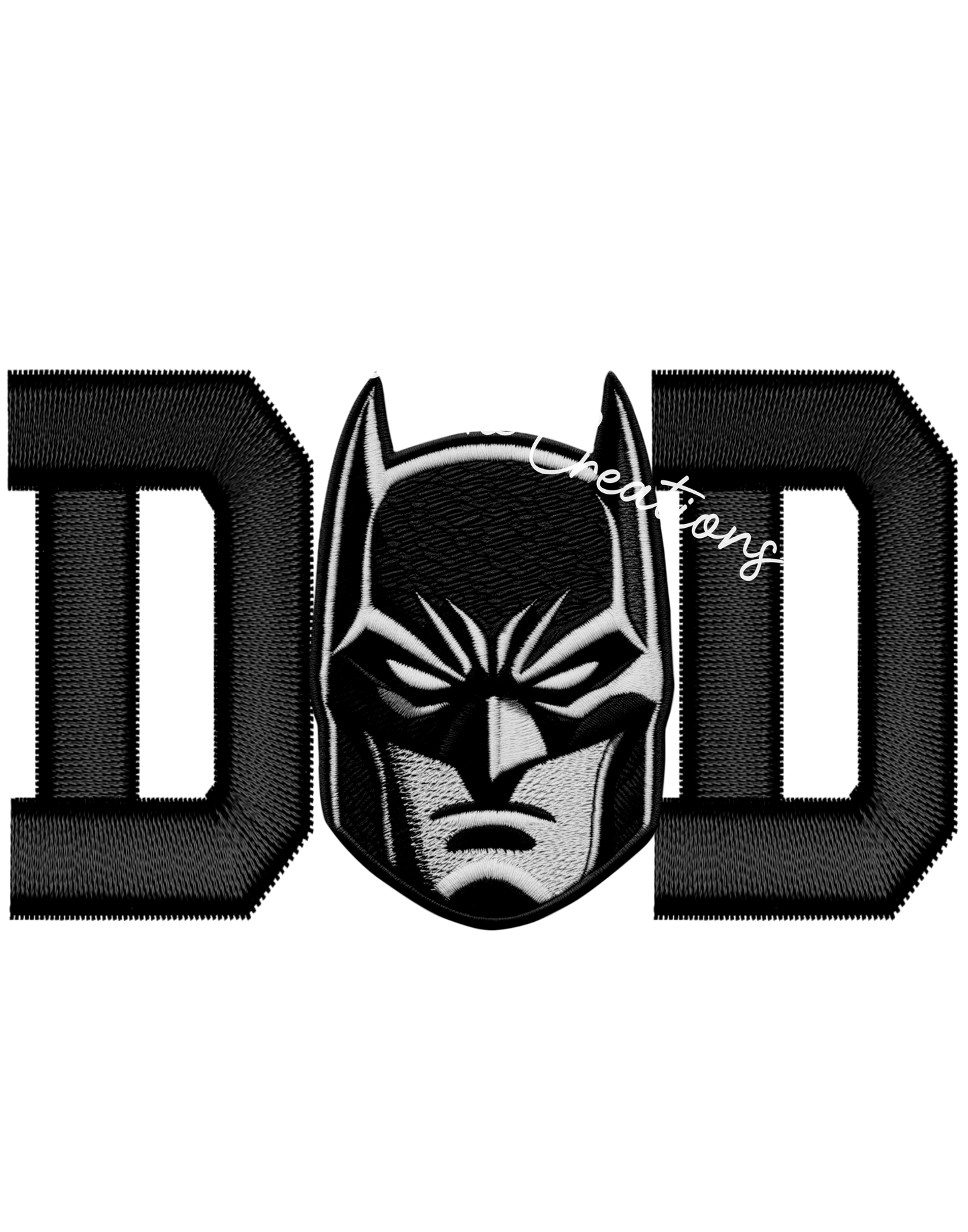 Dad Bat Faux Embroidery