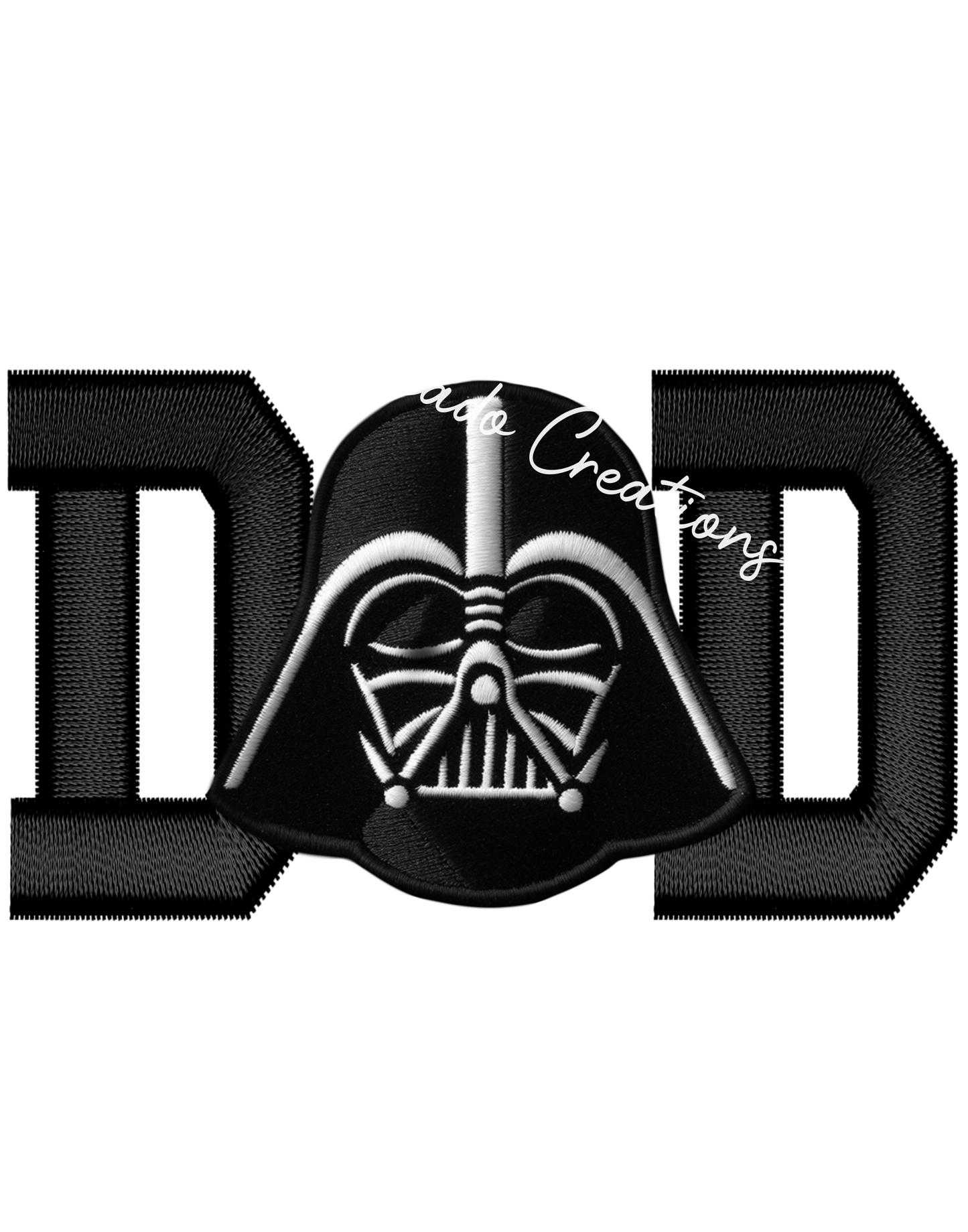 Dad Vader Faux Embroidery