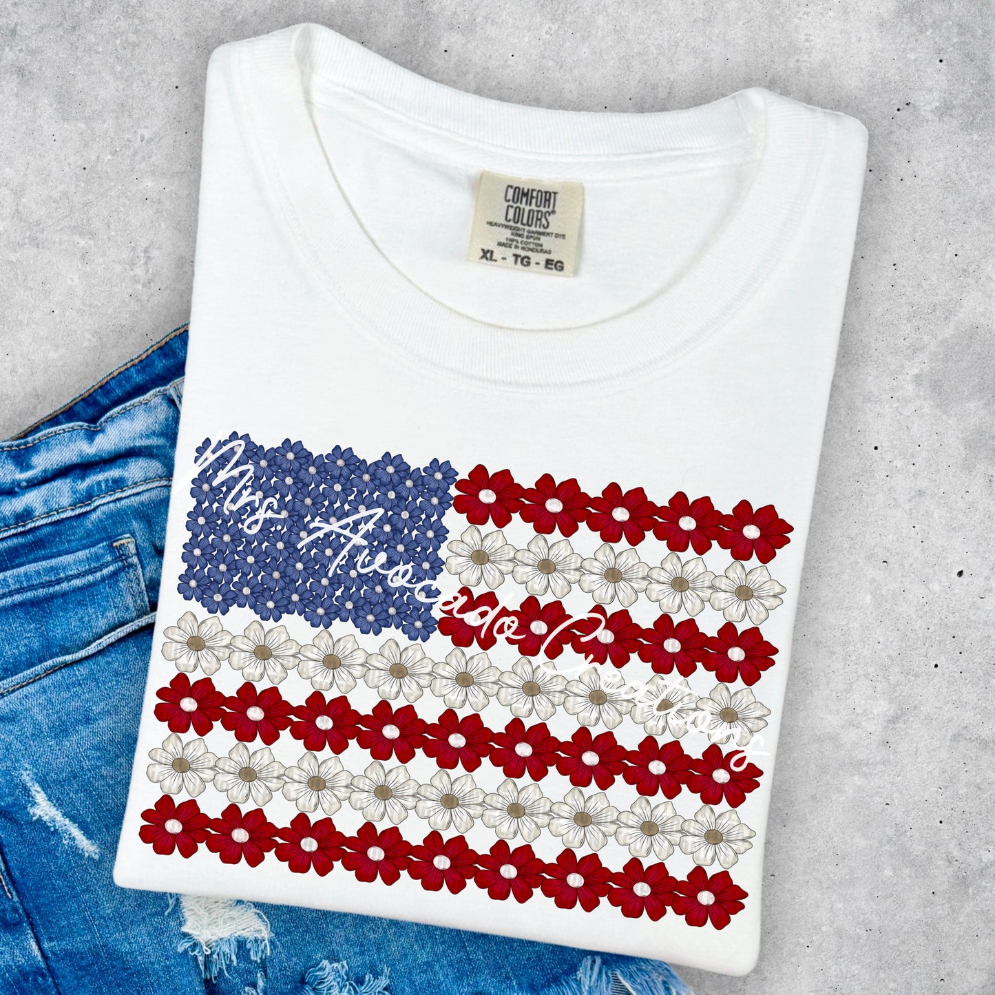 Floral American Flag