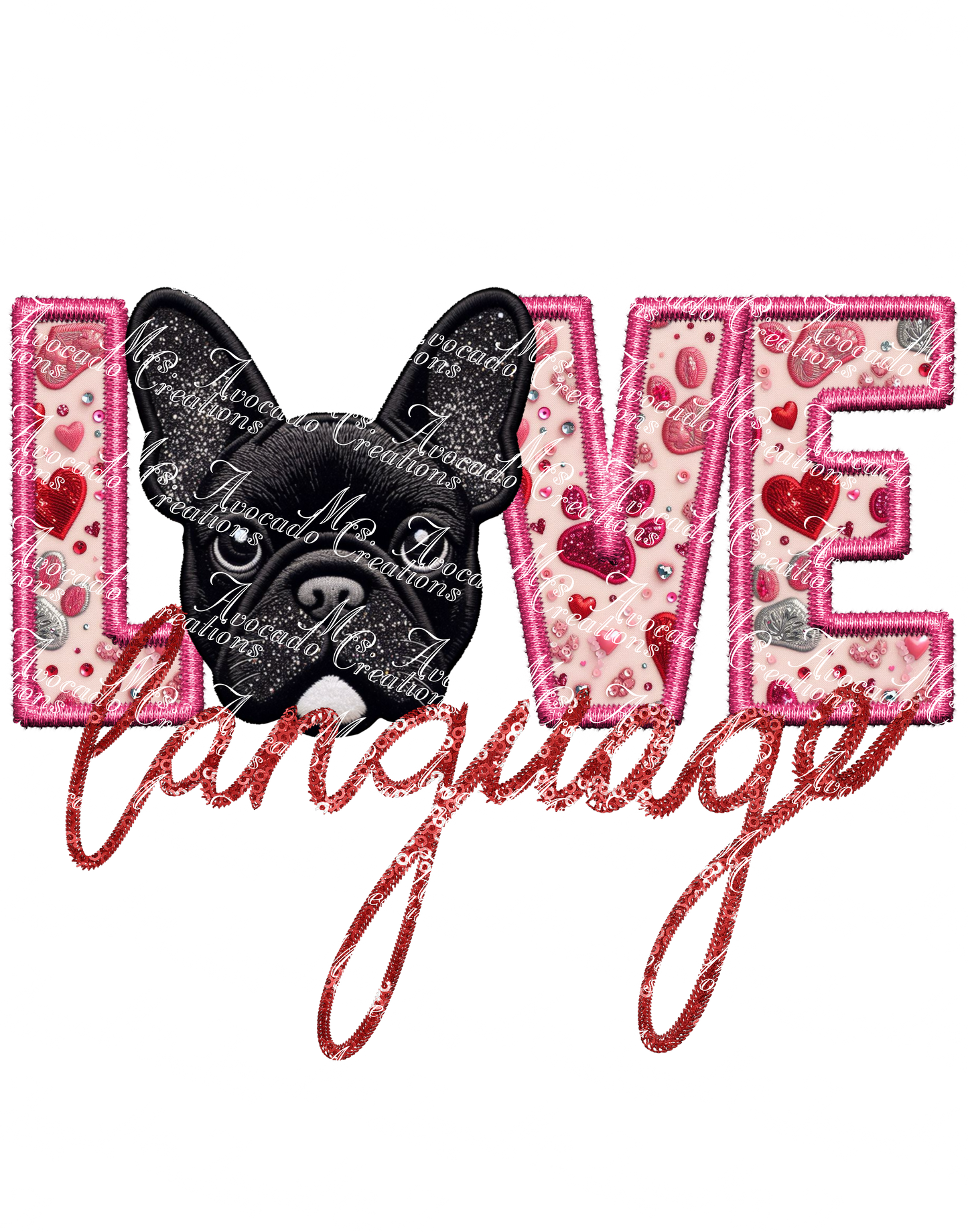 Love Language Frenchie (black)