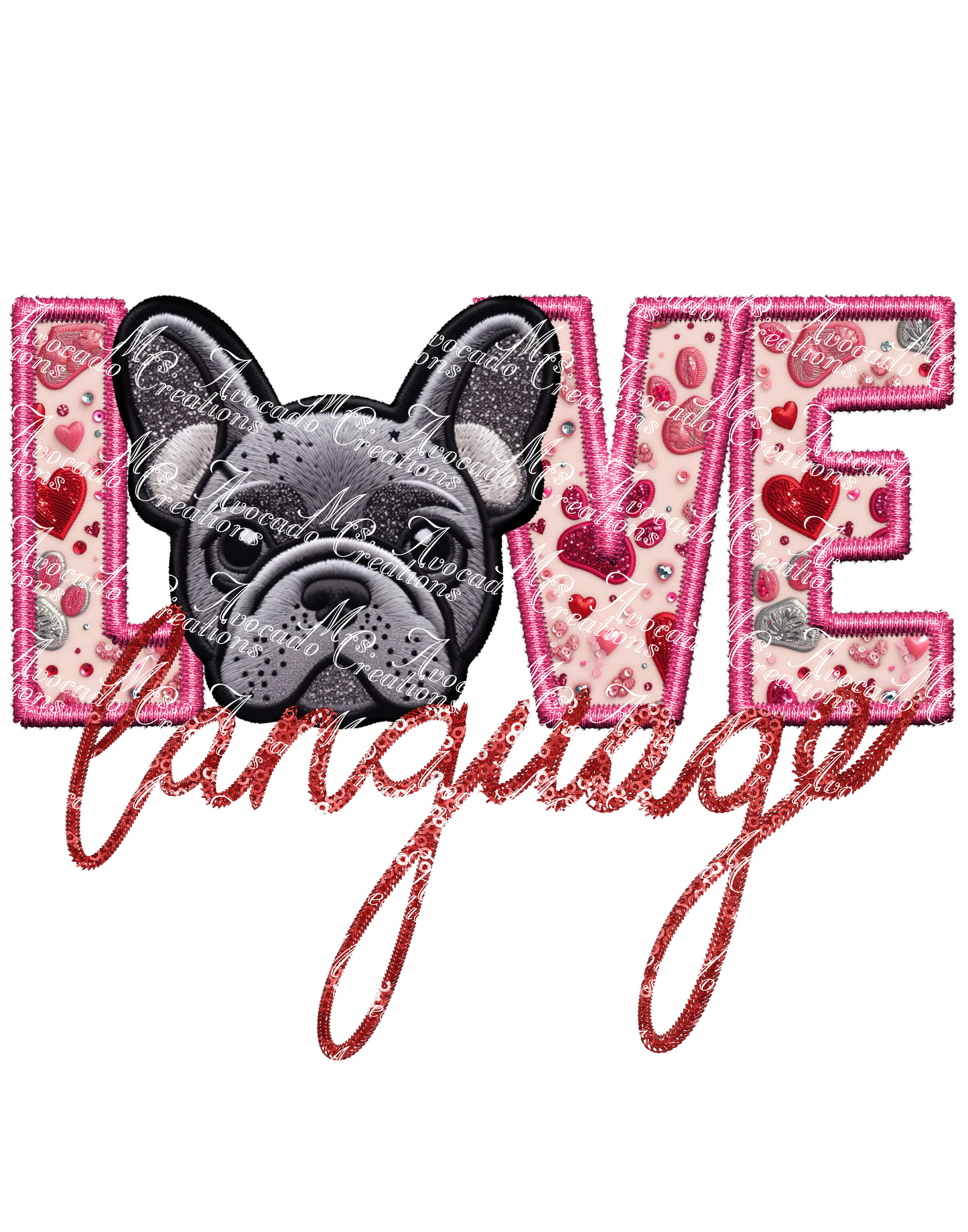 Love Language Frenchie (gray)