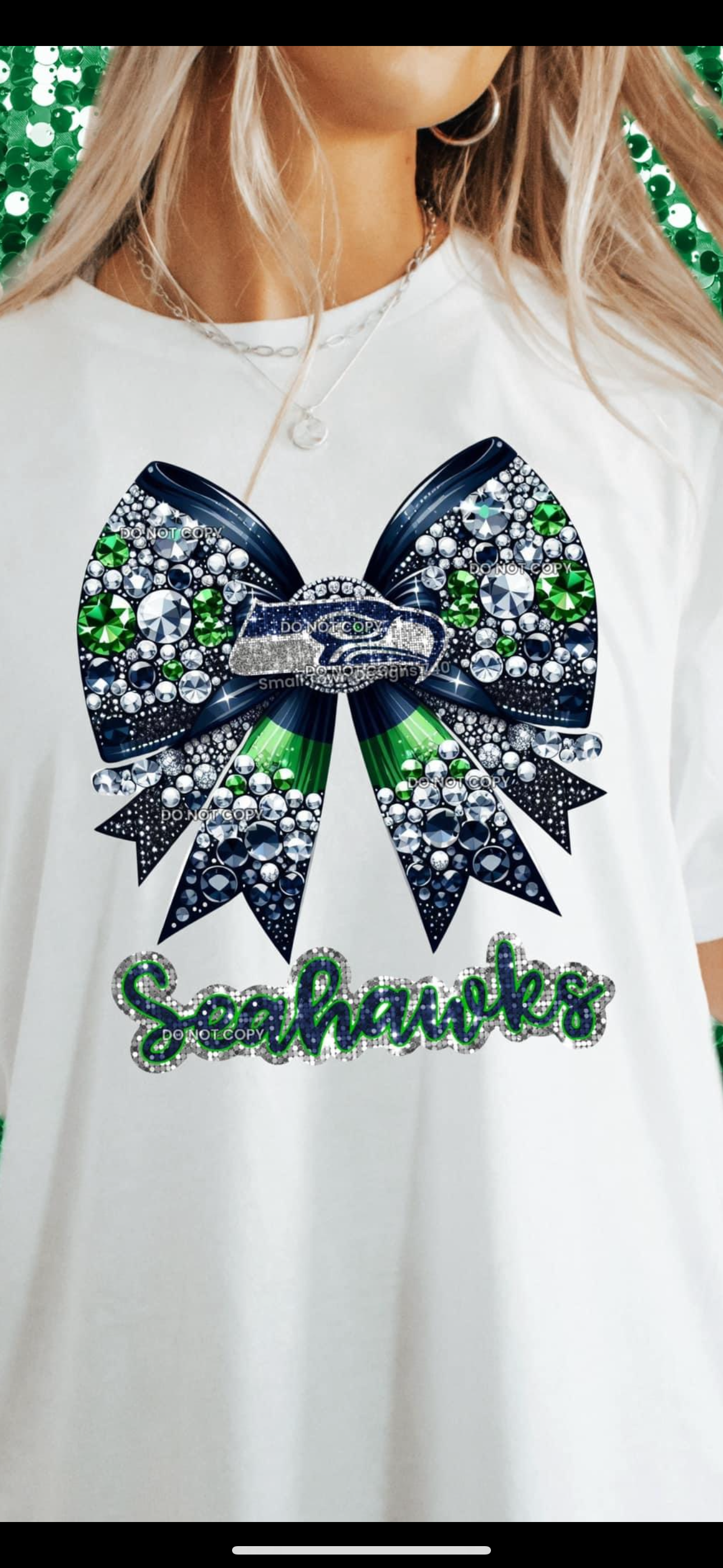 Seattle faux rhinestone bow