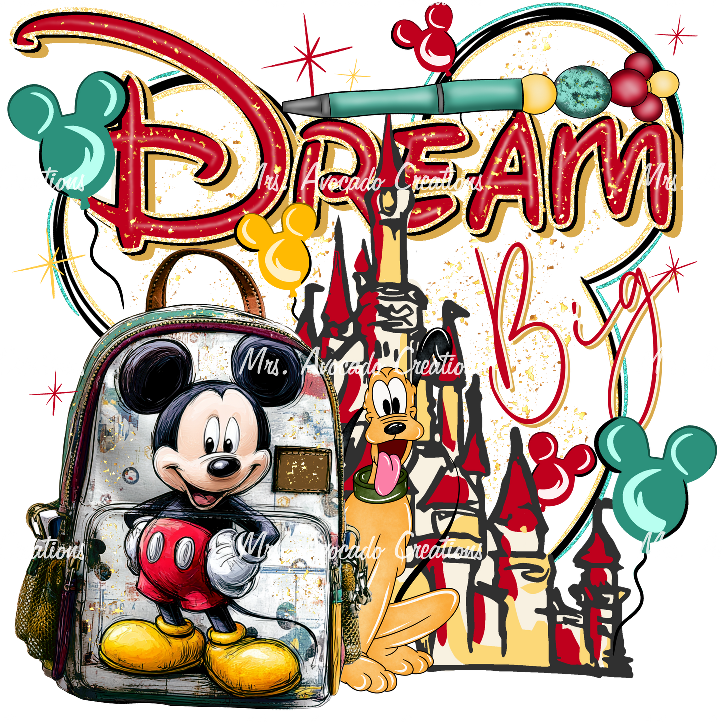 Dream big mouse backpack