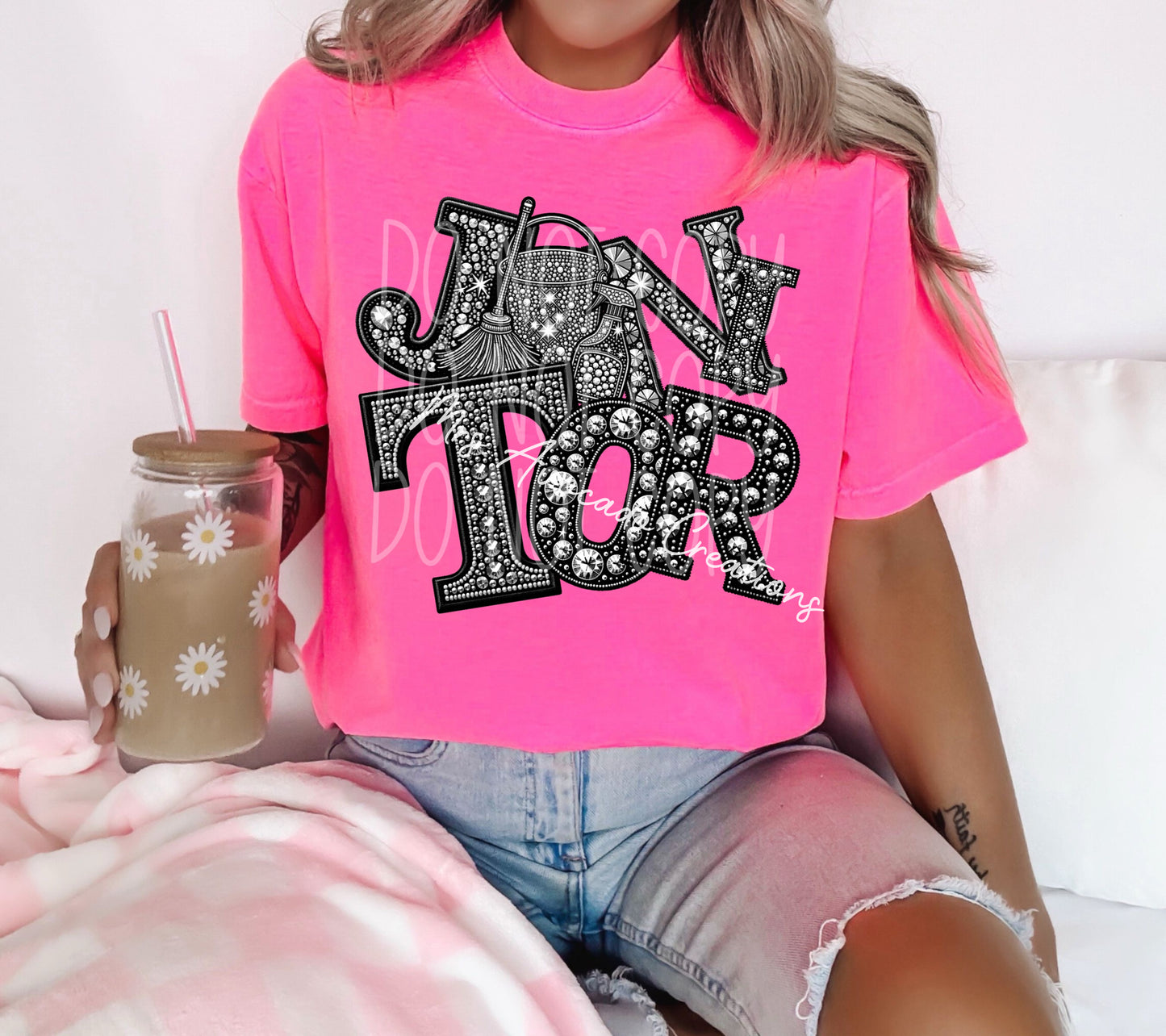 Faux rhinestone janitor