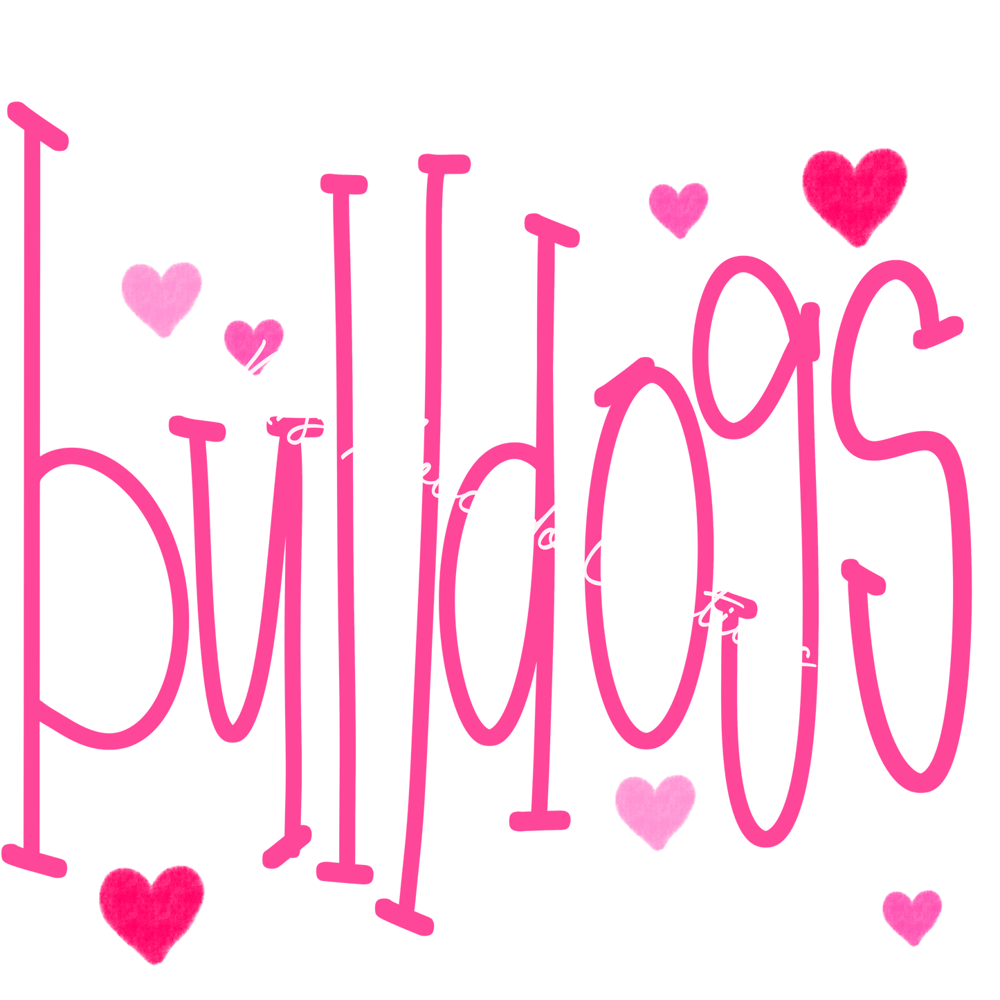 Bulldogs pink hearts