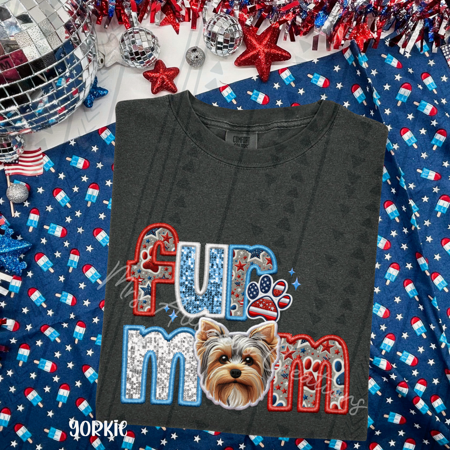 Patriotic Yorkie