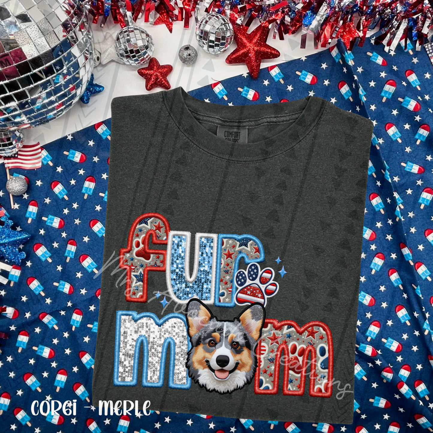 Patriotic Corgi Merle