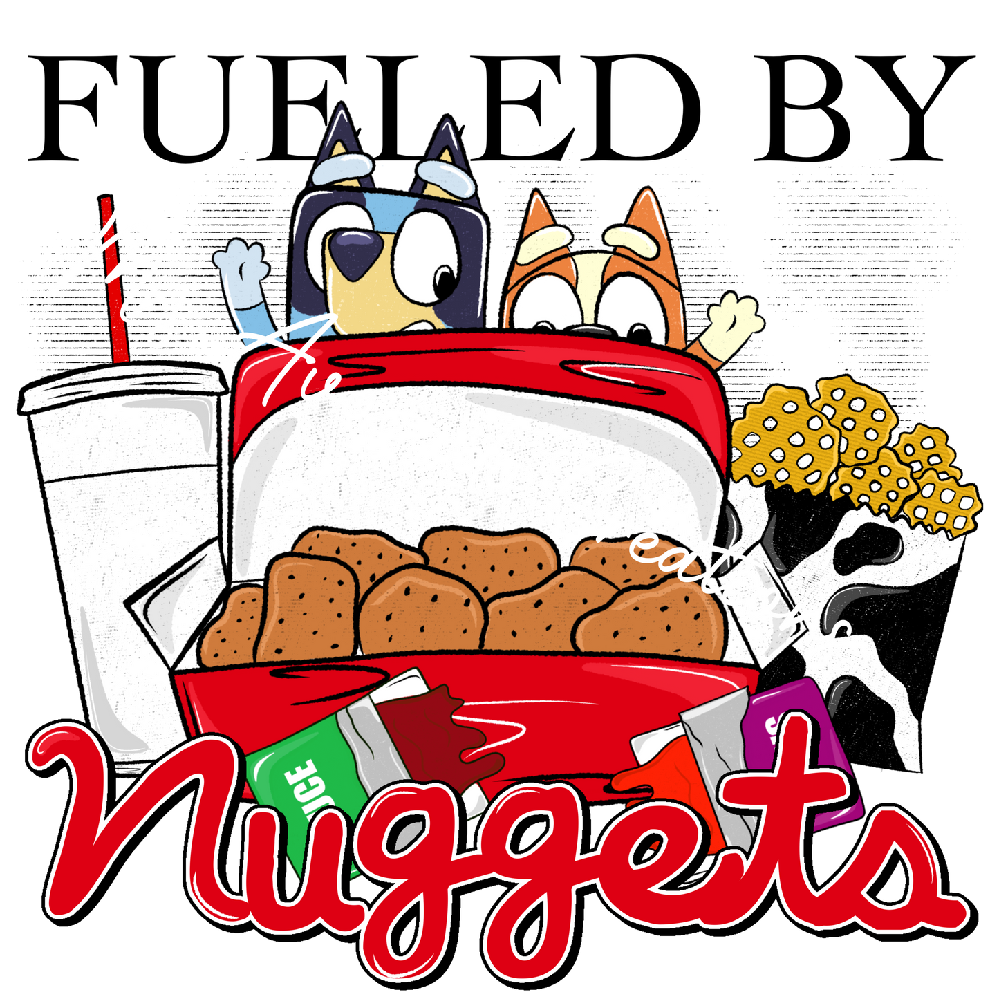 Fueled by nuggets blue dog