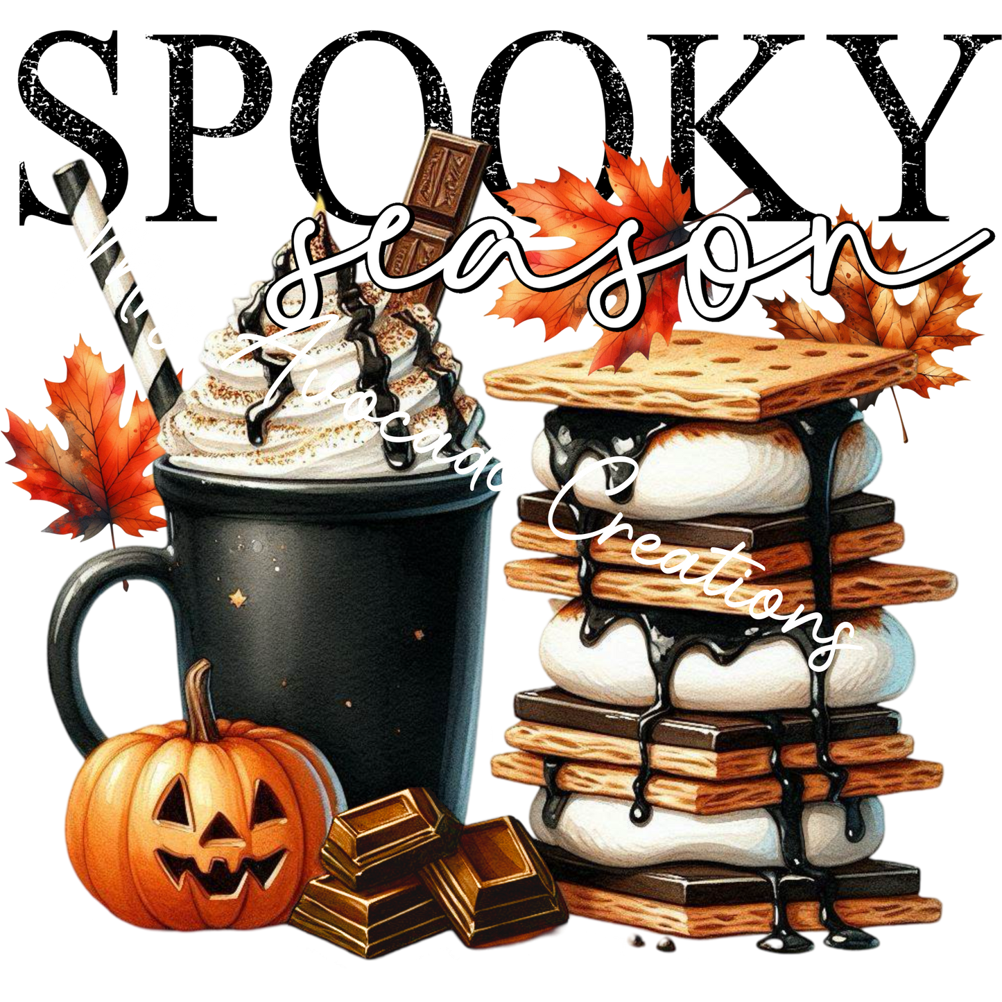 Spooky season coffee s'mores