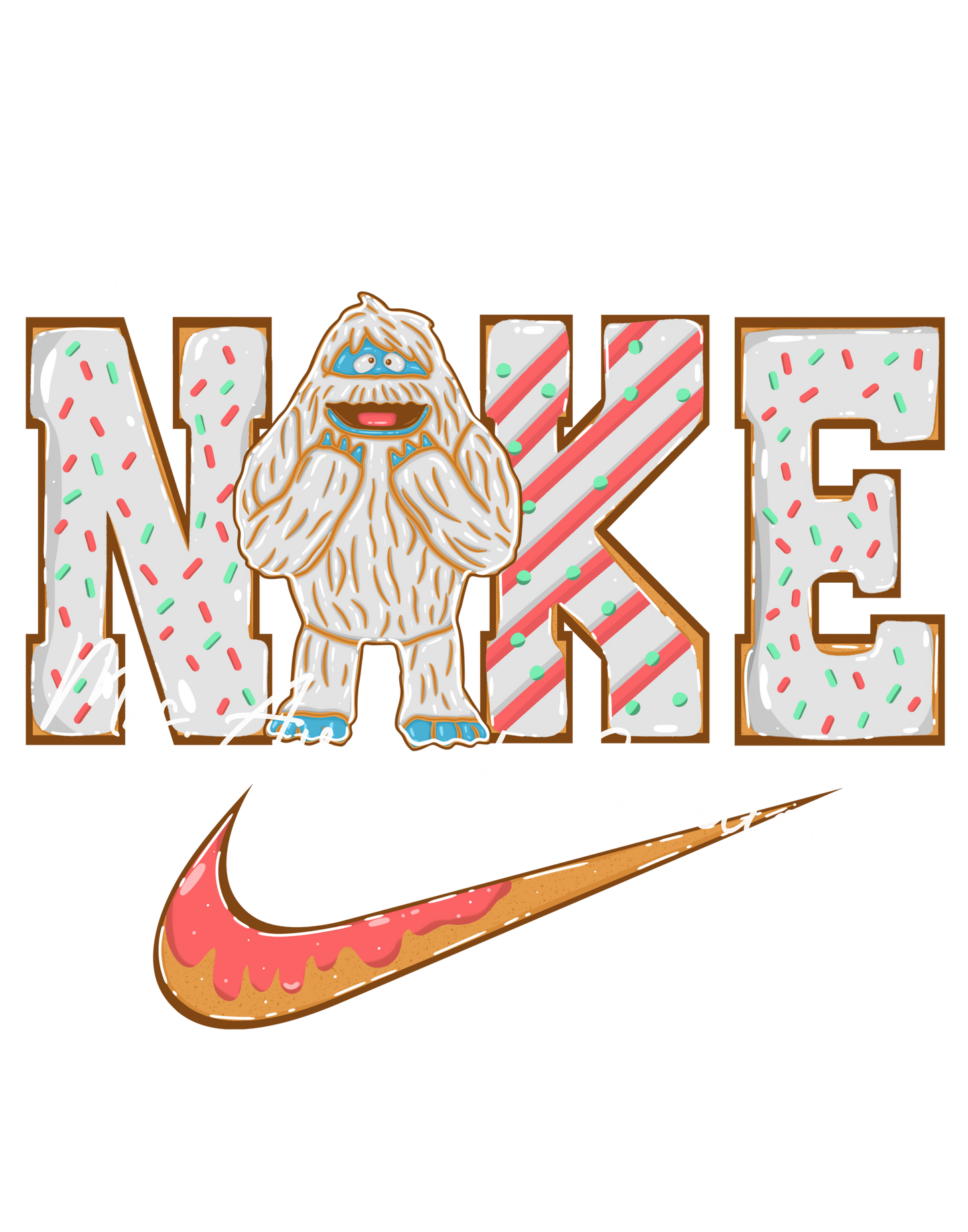 Christmas Yeti Swoosh