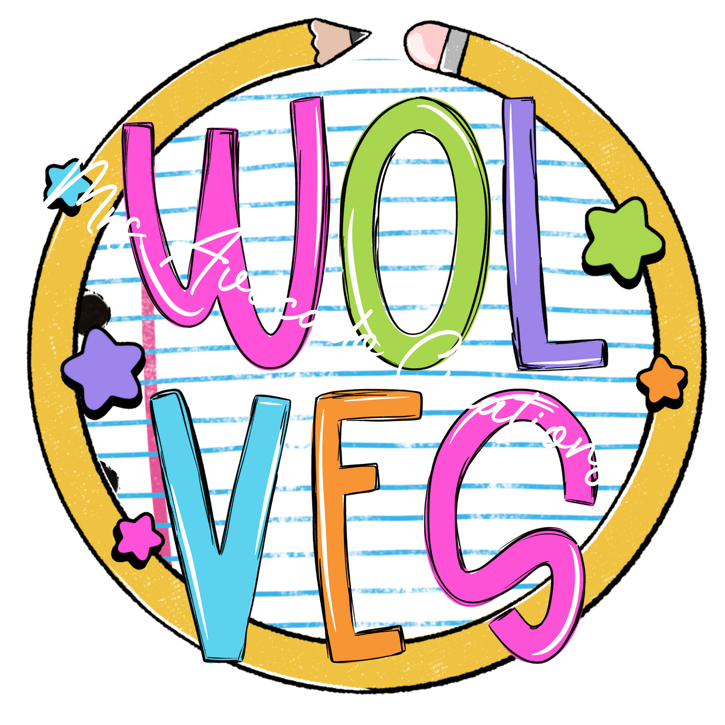 Notebook circle Wolves