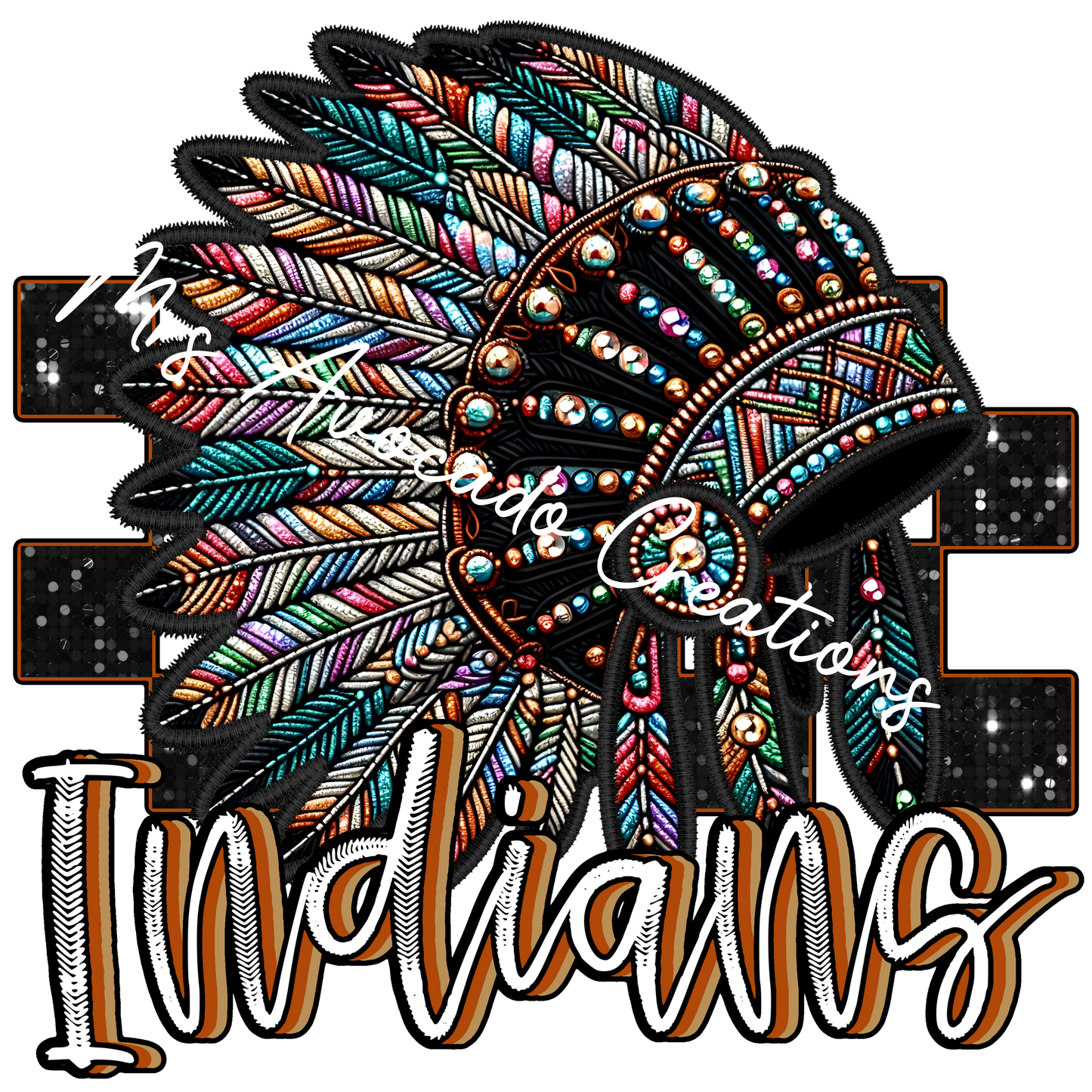 Faux rhinestone Indians