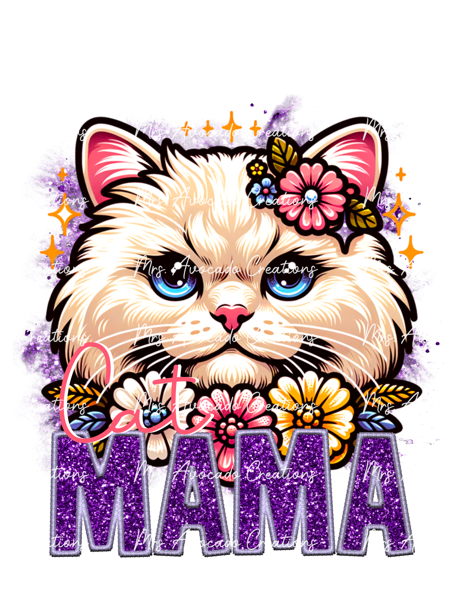 Longhair White Cat Mama
