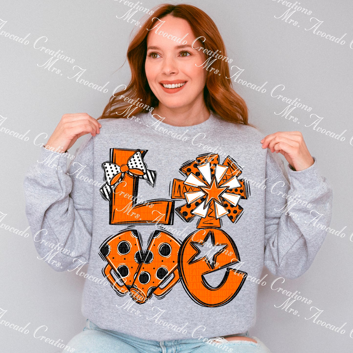 Love cheer orange/black
