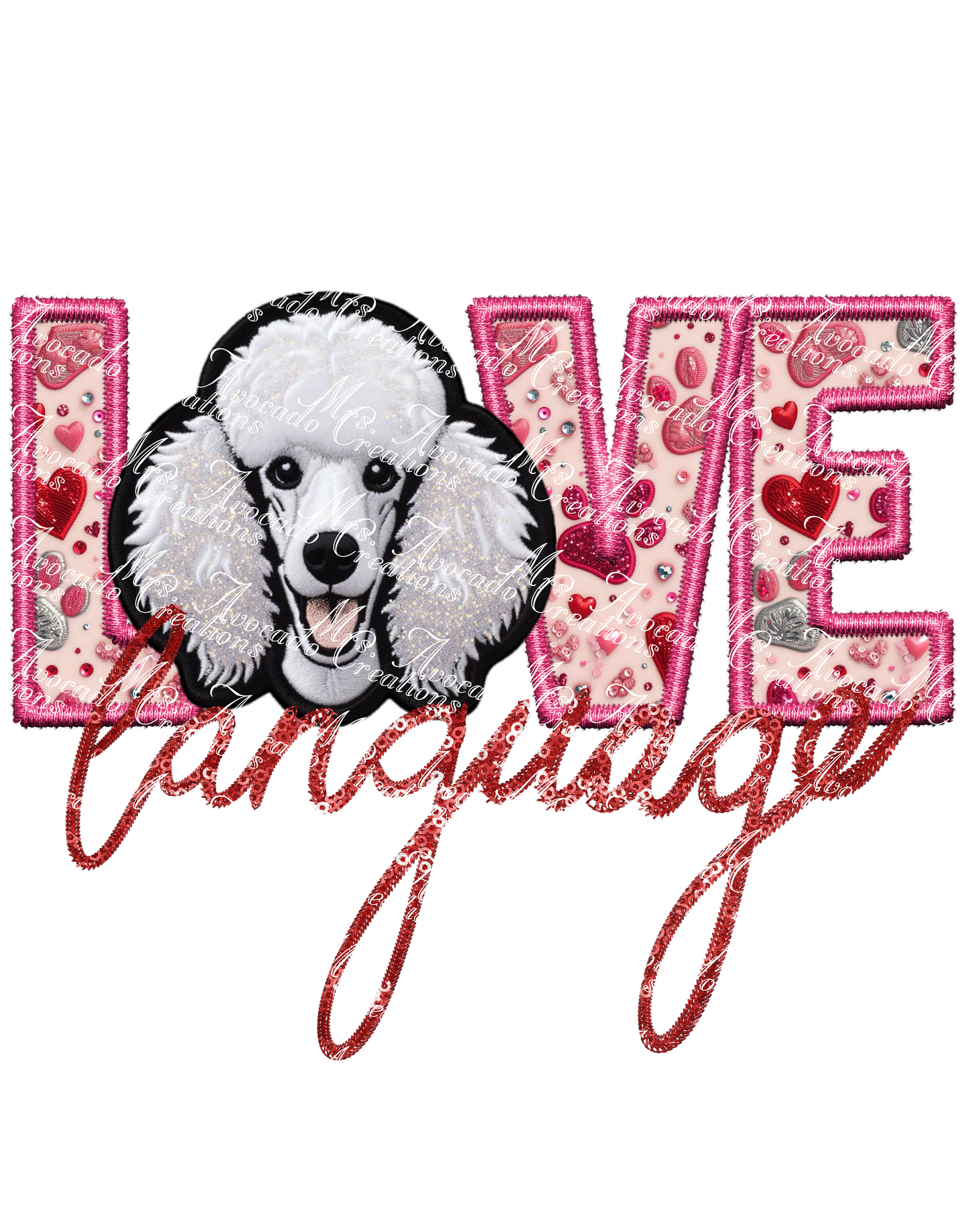 Love Language Poodle (white)