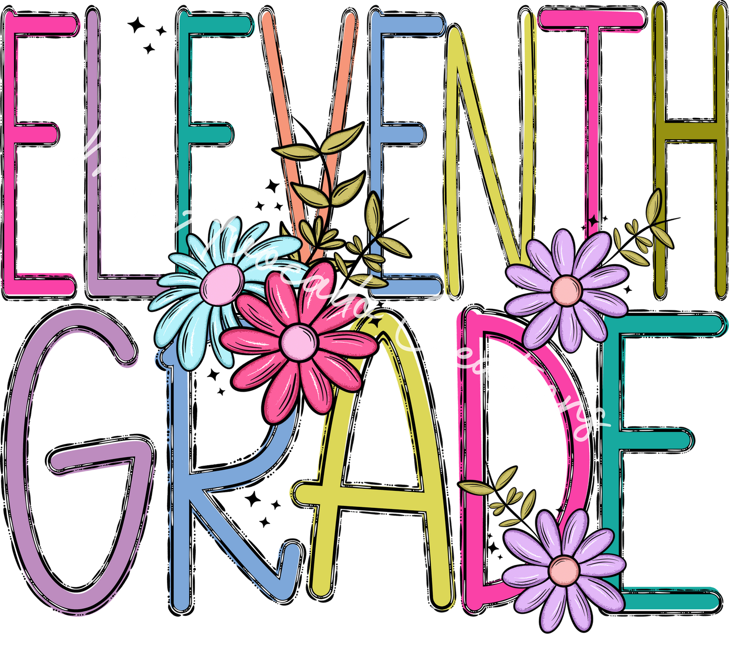 Eleventh grade floral doodle