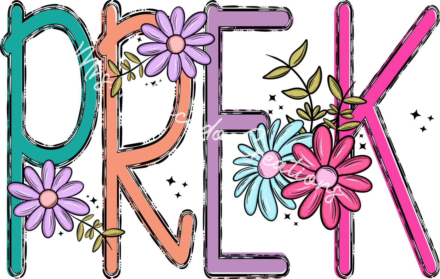 Pre-K floral doodle