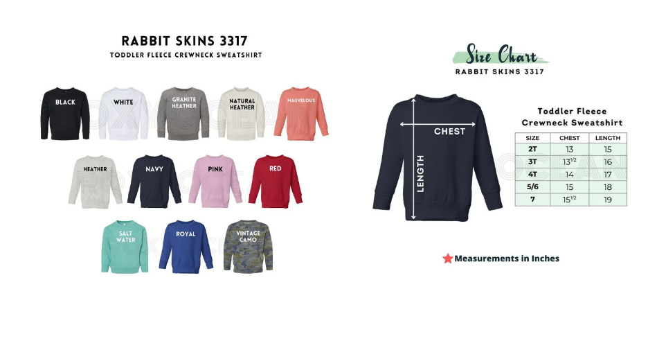 Kids Shirt Color Options