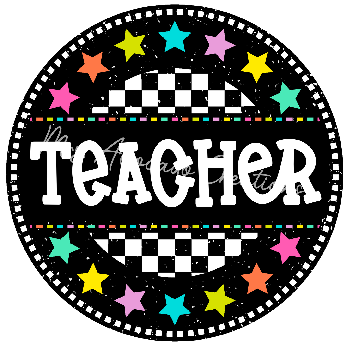 Circle checkered teacher