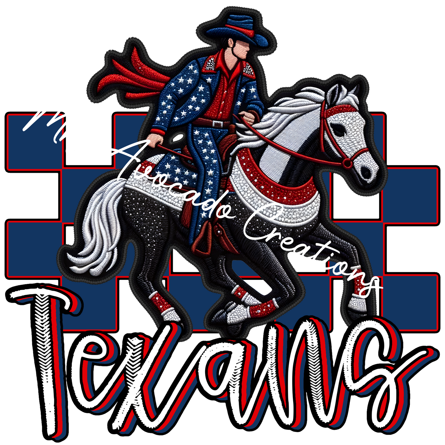 Faux rhinestone Texans