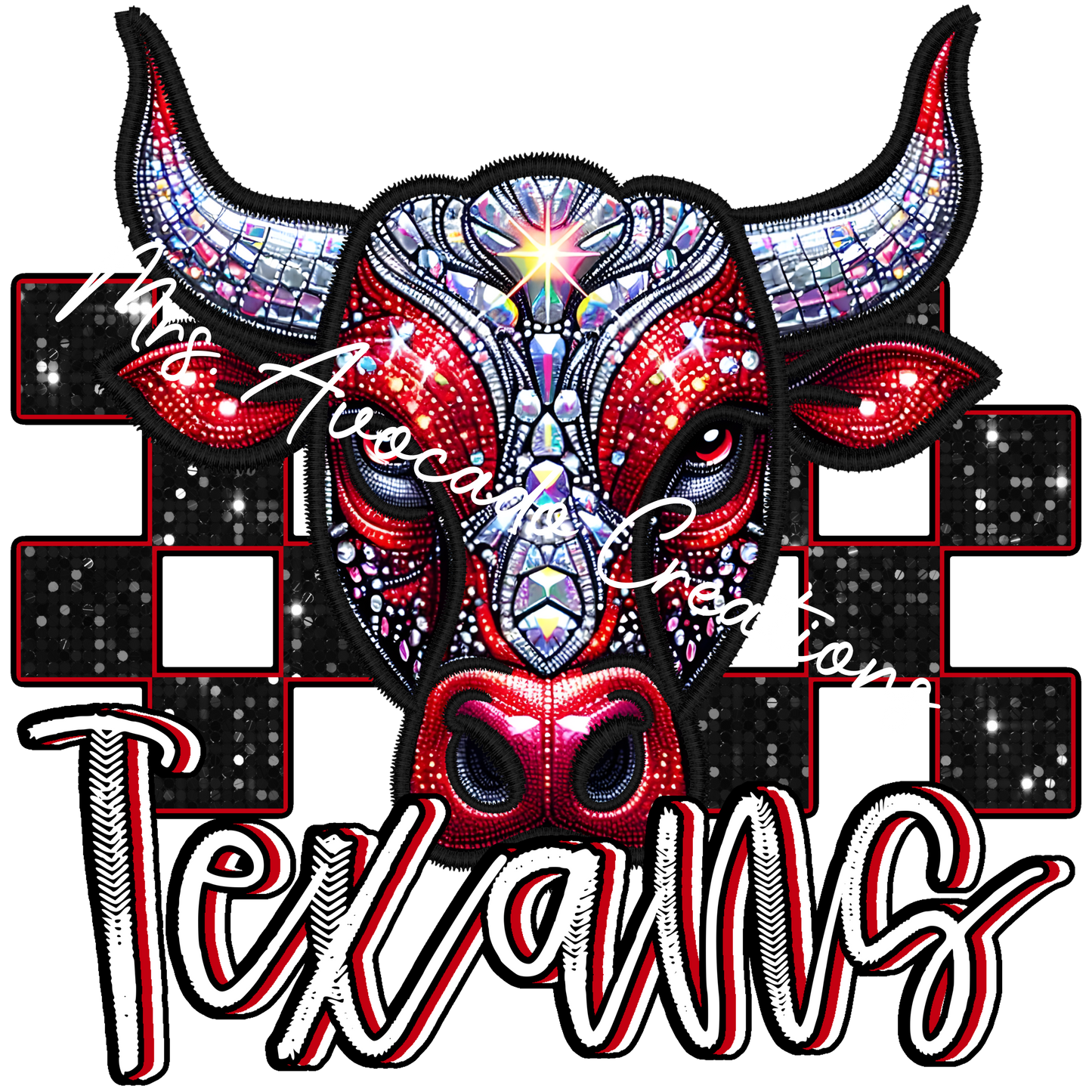 Faux rhinestone Texans 2