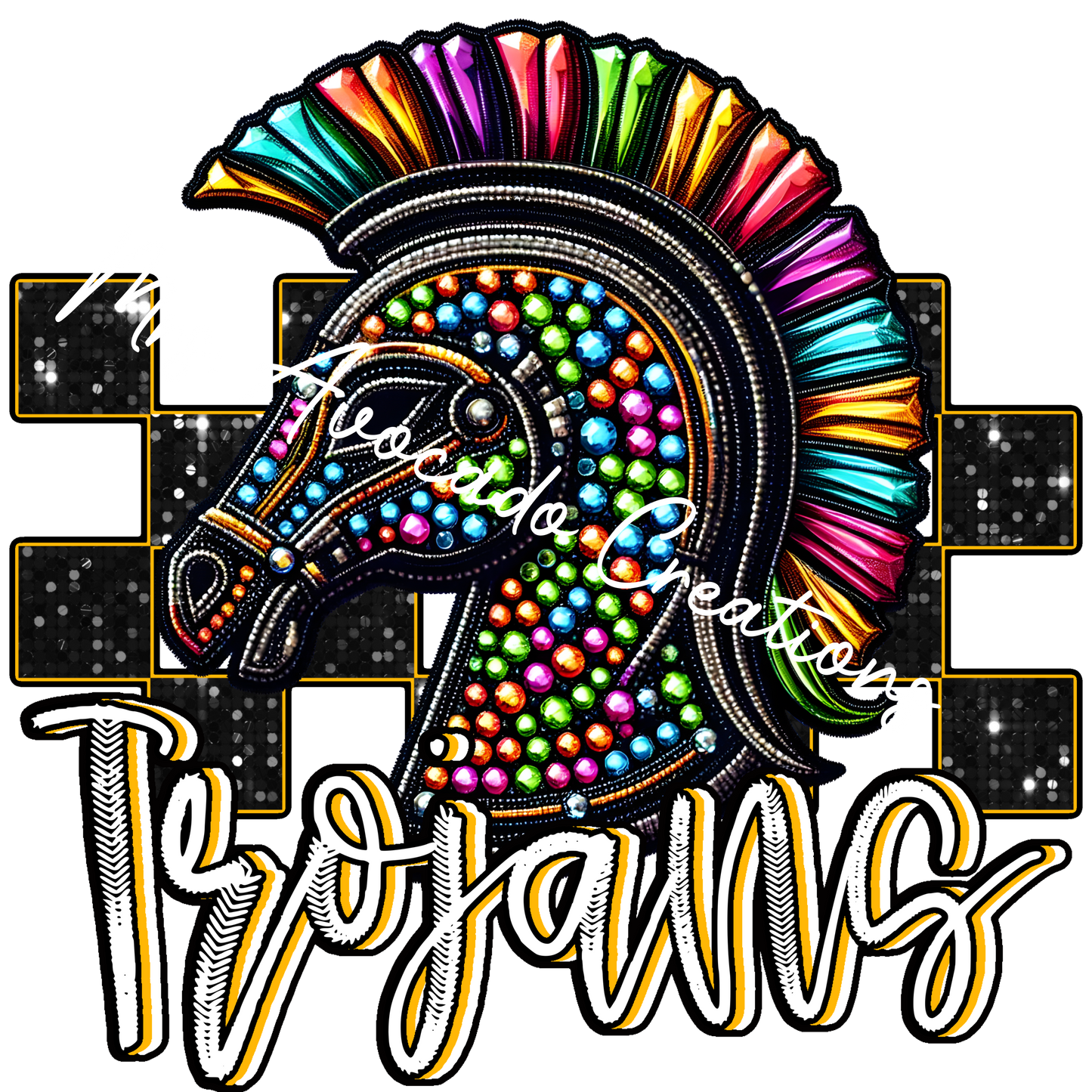 Faux rhinestone Trojans